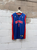 Allen Iverson #1 Detroit Pistons NBA Adidas Basketball Jersey Size Large