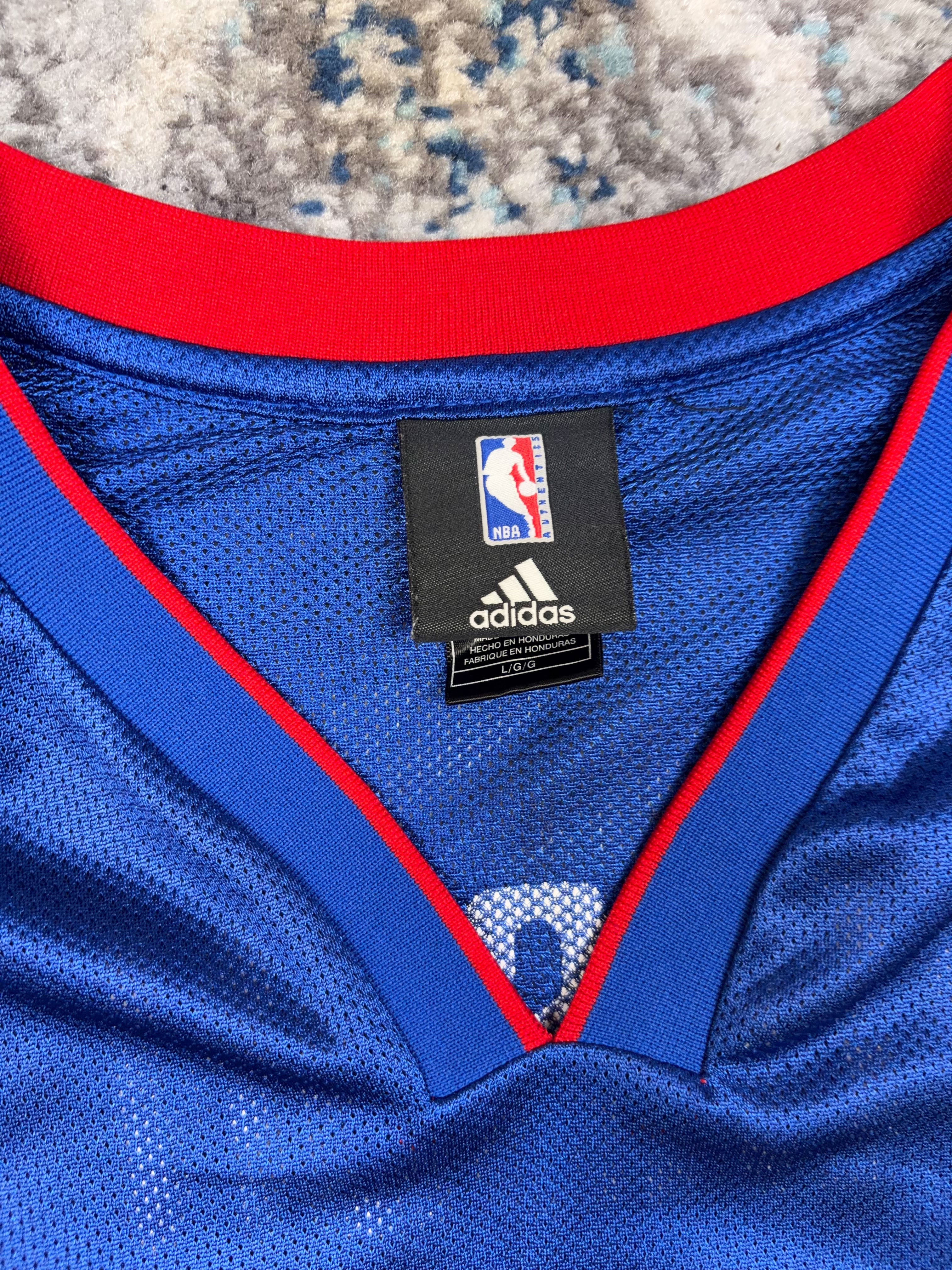 Allen Iverson #1 Detroit Pistons NBA Adidas Basketball Jersey Size Large