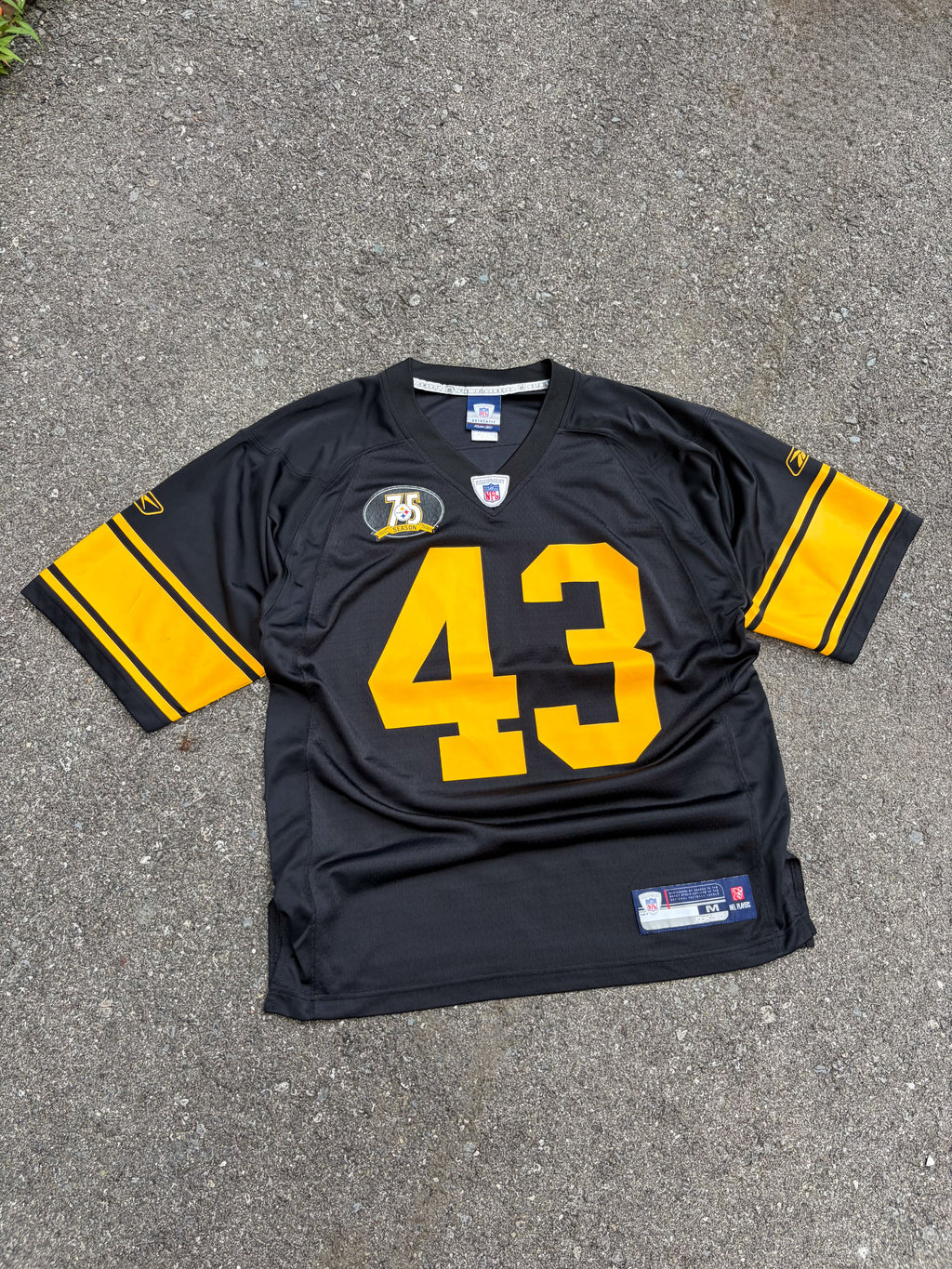 2007 Troy Polamalu #43 Pittsburgh Steelers NFL Reebok Football Jersey Size Medium