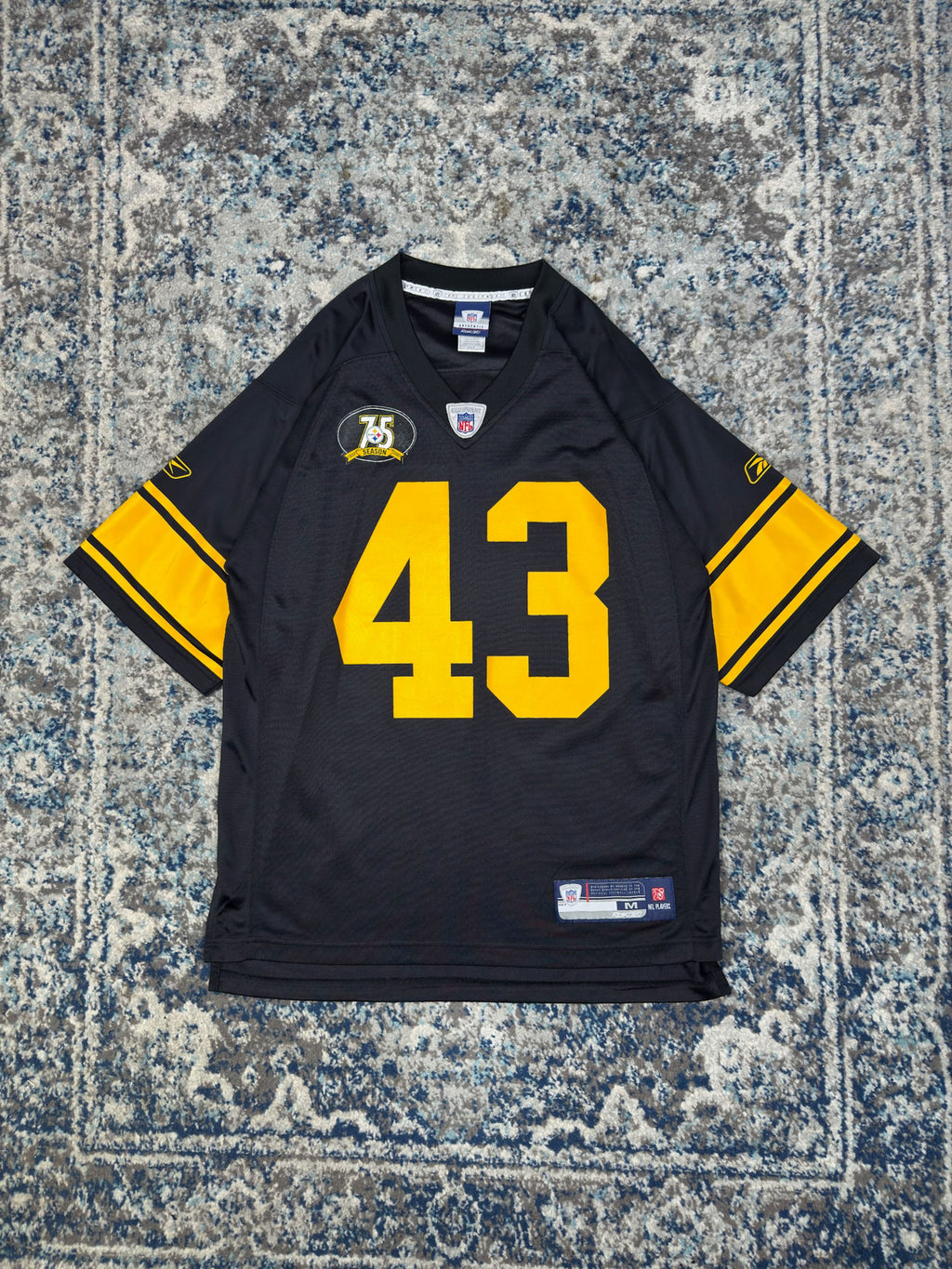 2007 Troy Polamalu #43 Pittsburgh Steelers NFL Reebok Football Jersey Size Medium