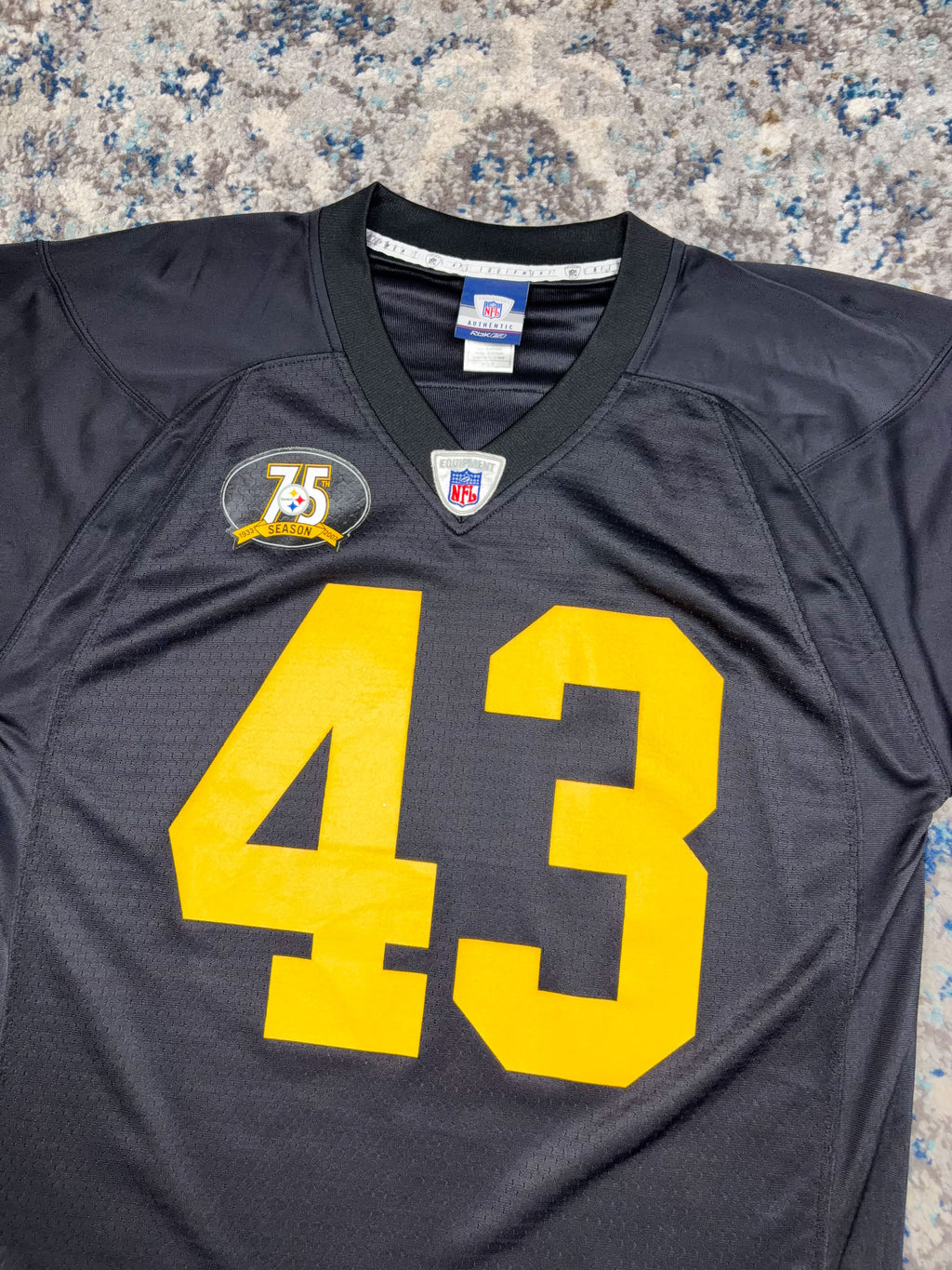 2007 Troy Polamalu #43 Pittsburgh Steelers NFL Reebok Football Jersey Size Medium