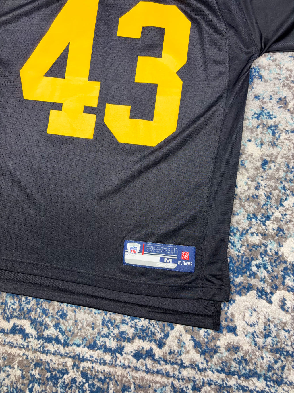 2007 Troy Polamalu #43 Pittsburgh Steelers NFL Reebok Football Jersey Size Medium