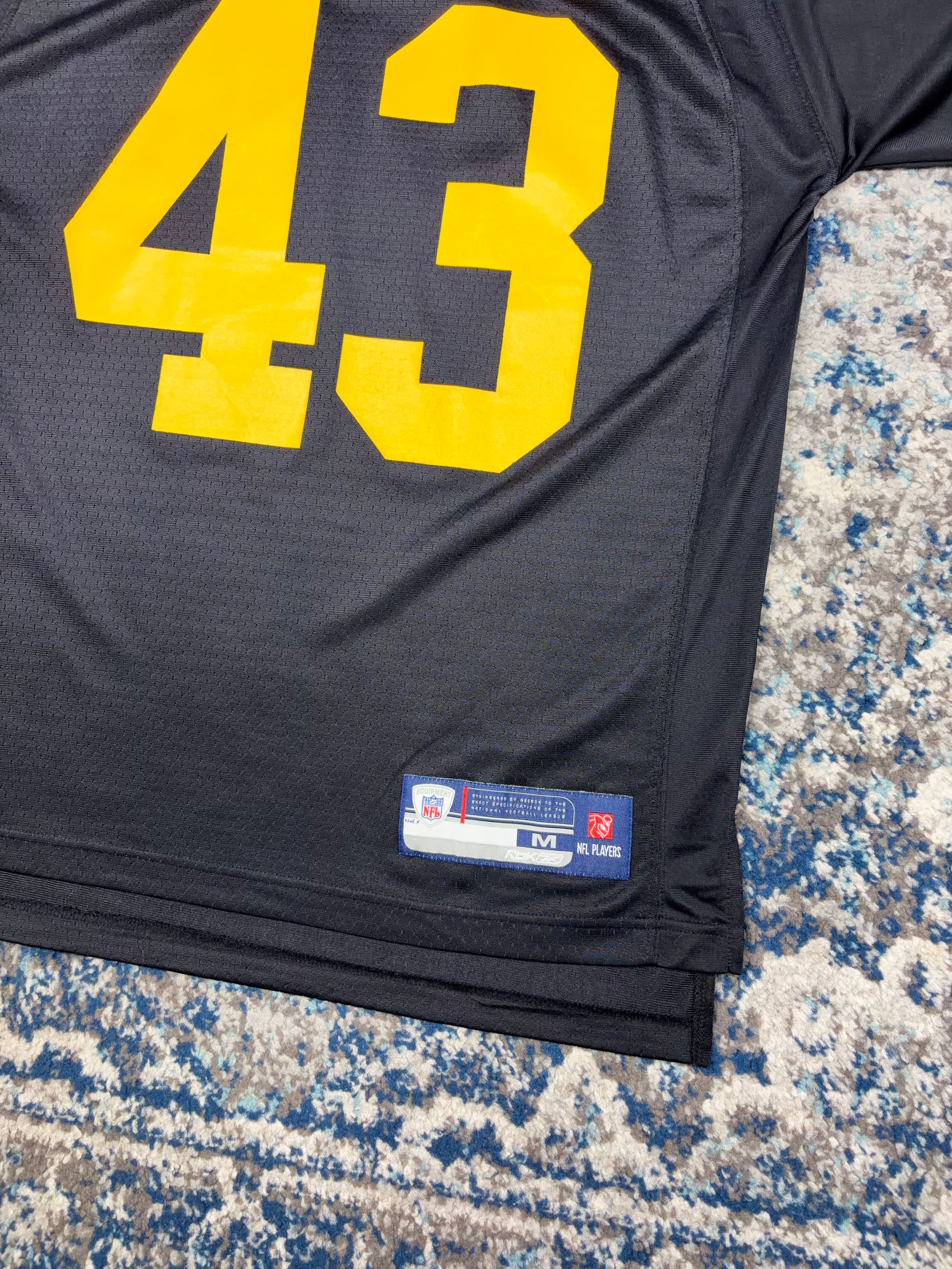 2007 Troy Polamalu #43 Pittsburgh Steelers NFL Reebok Football Jersey Size Medium