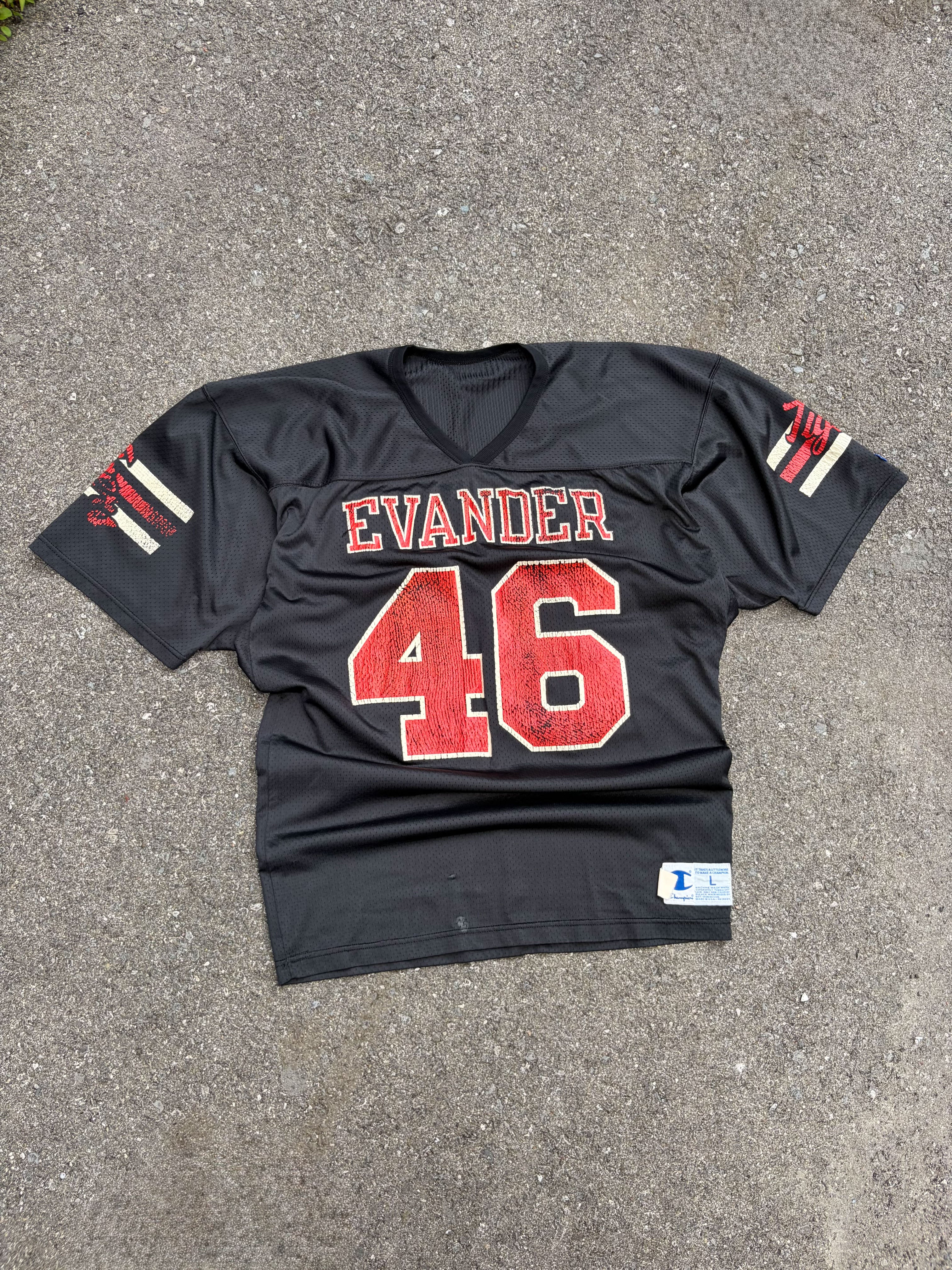 Vintage 90s Evander Tigers NCAA Champion Football Jersey Size Large
