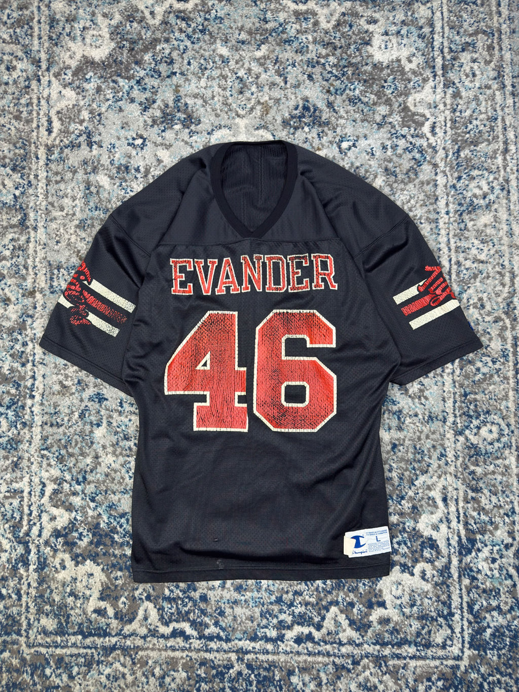 Vintage 90s Evander Tigers NCAA Champion Football Jersey Size Large