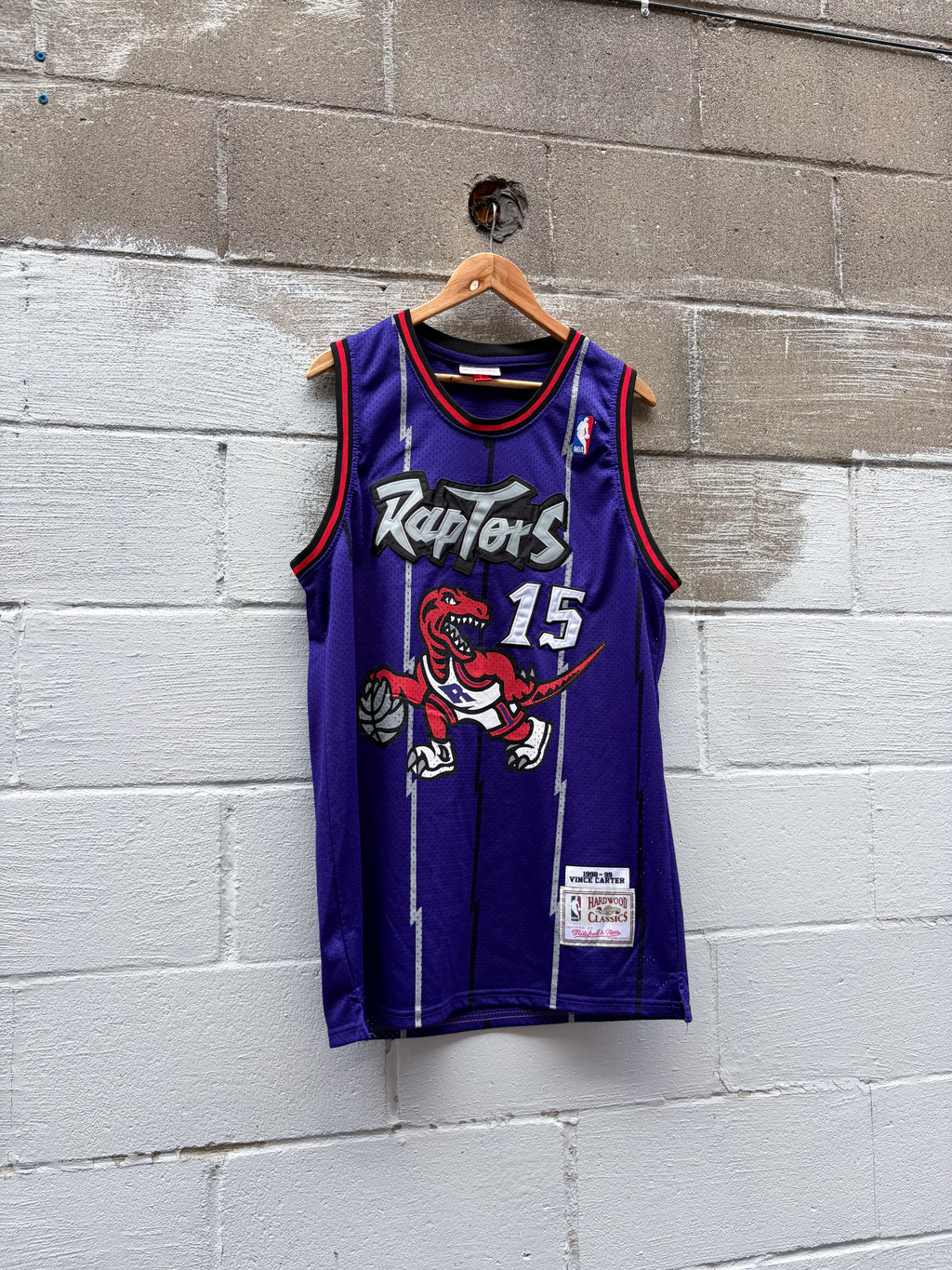 Vintage Vince Carter #15 Toronto Raptors NBA Throwback Basketball Jersey Size Large