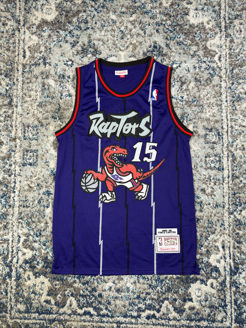 Vintage Vince Carter #15 Toronto Raptors NBA Throwback Basketball Jersey Size Large