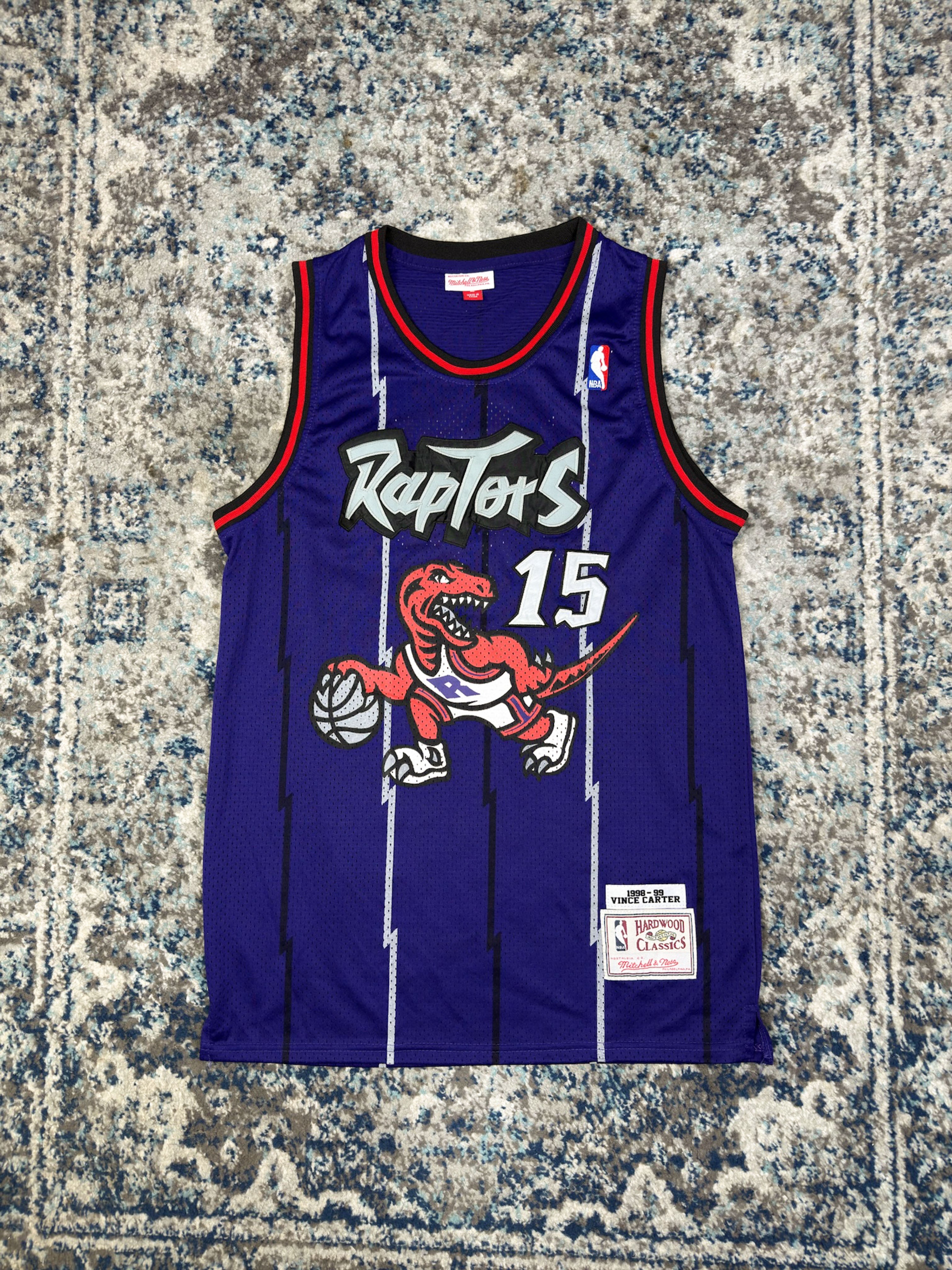 Vintage Vince Carter #15 Toronto Raptors NBA Throwback Basketball Jersey Size Large
