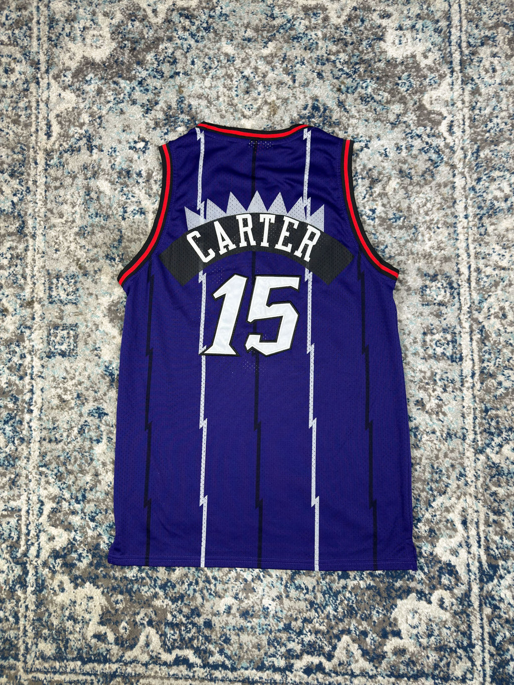 Vintage Vince Carter #15 Toronto Raptors NBA Throwback Basketball Jersey Size Large