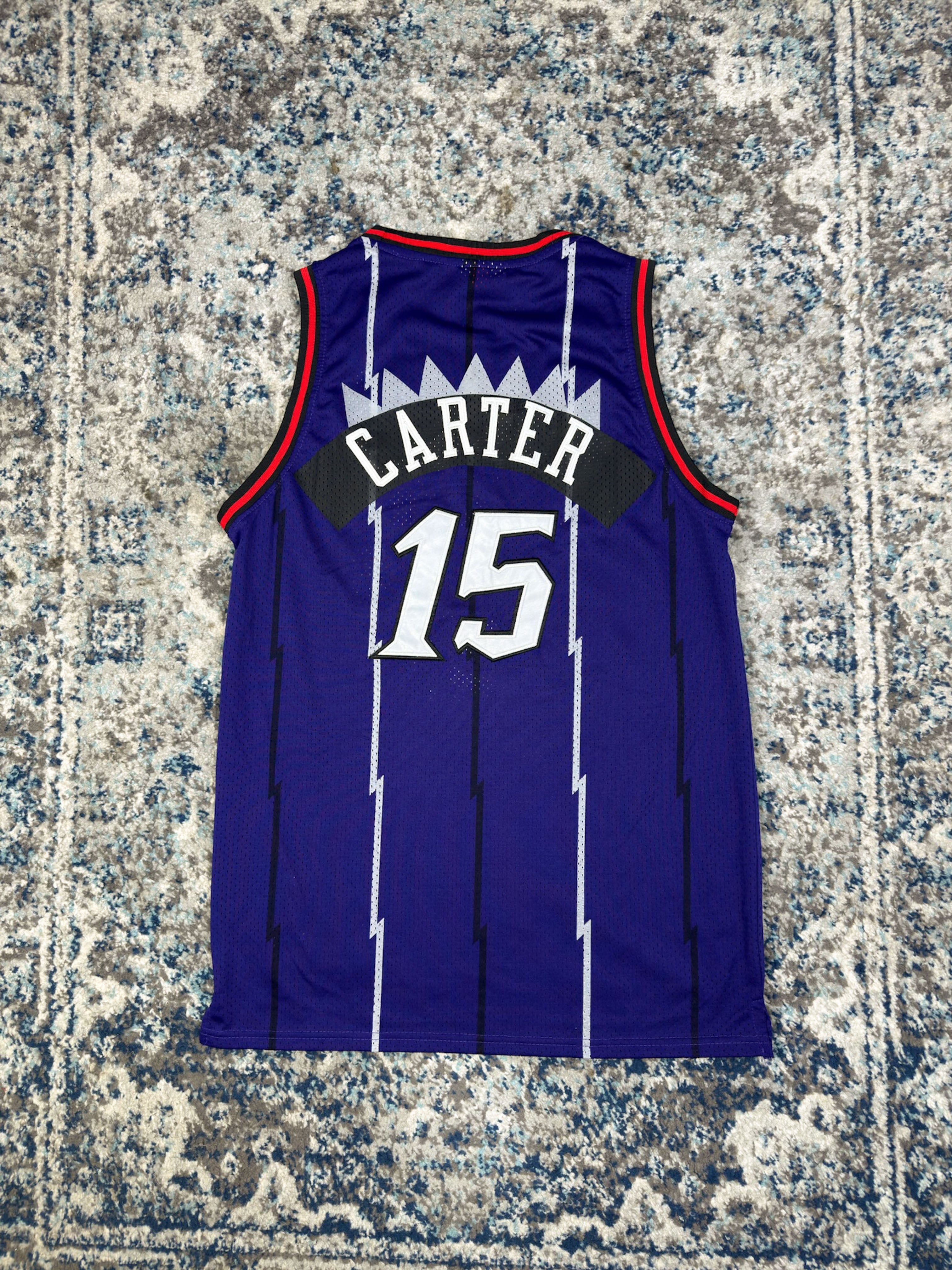 Vintage Vince Carter #15 Toronto Raptors NBA Throwback Basketball Jersey Size Large