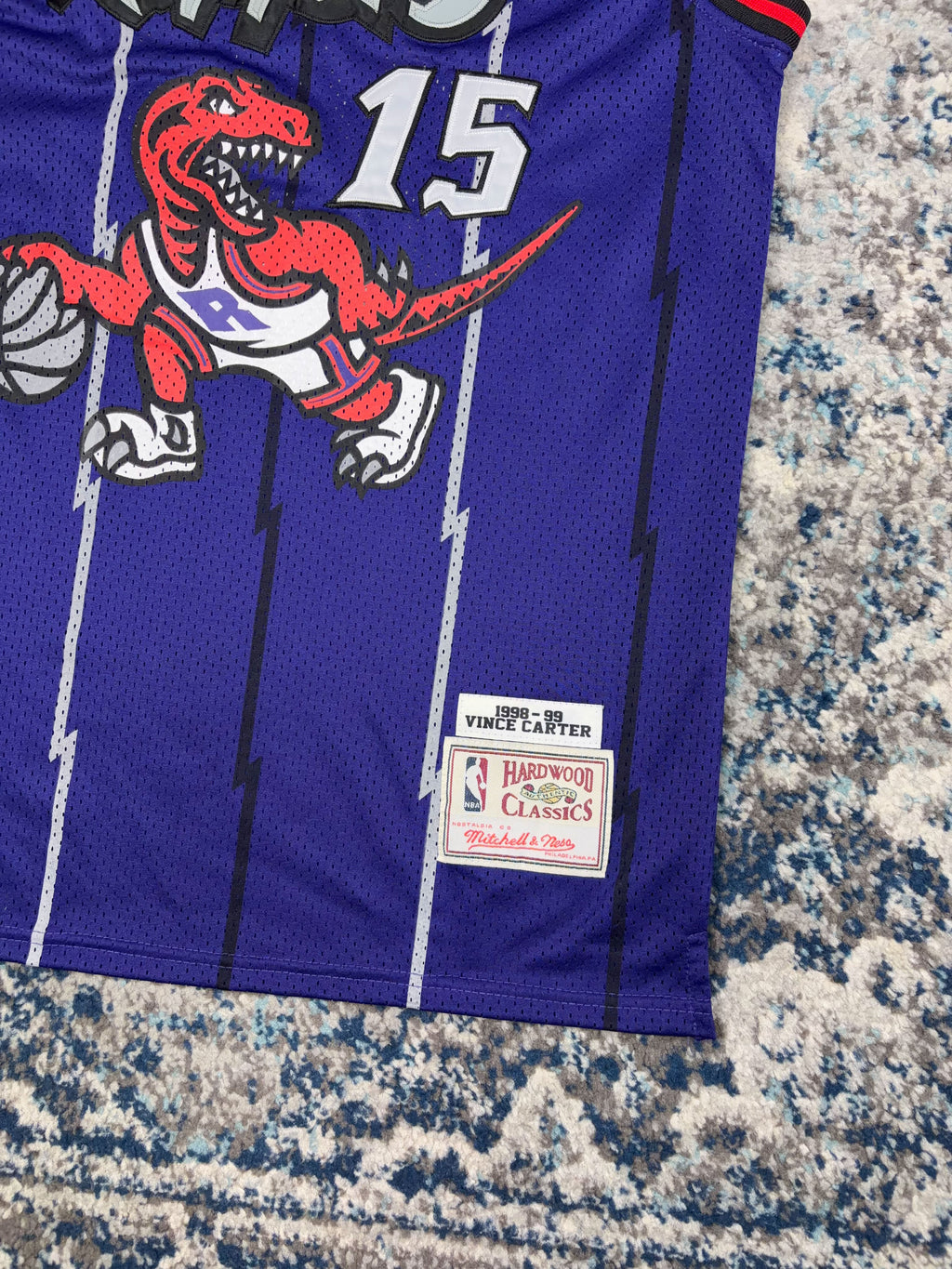 Vintage Vince Carter #15 Toronto Raptors NBA Throwback Basketball Jersey Size Large