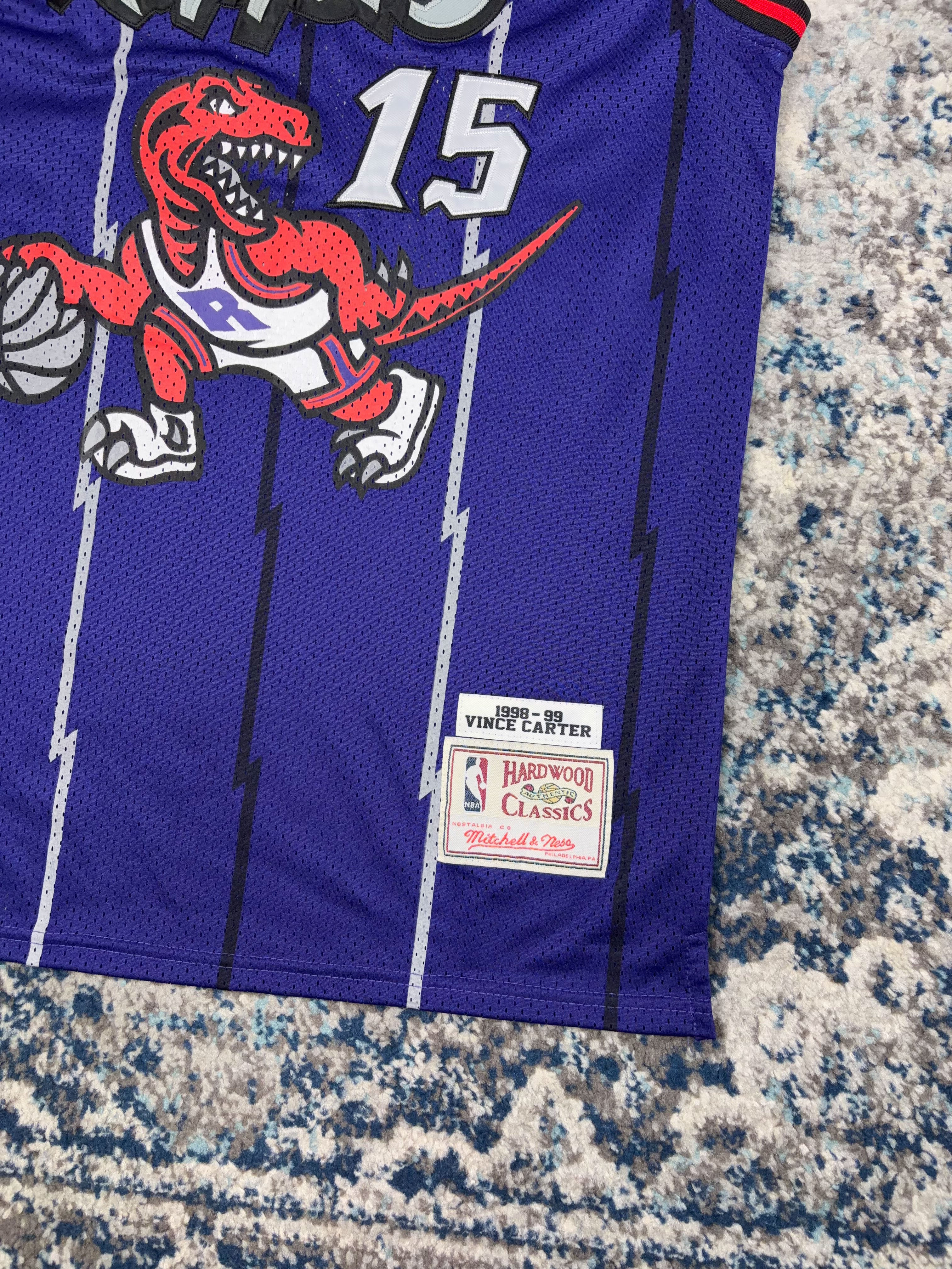 Vintage Vince Carter #15 Toronto Raptors NBA Throwback Basketball Jersey Size Large