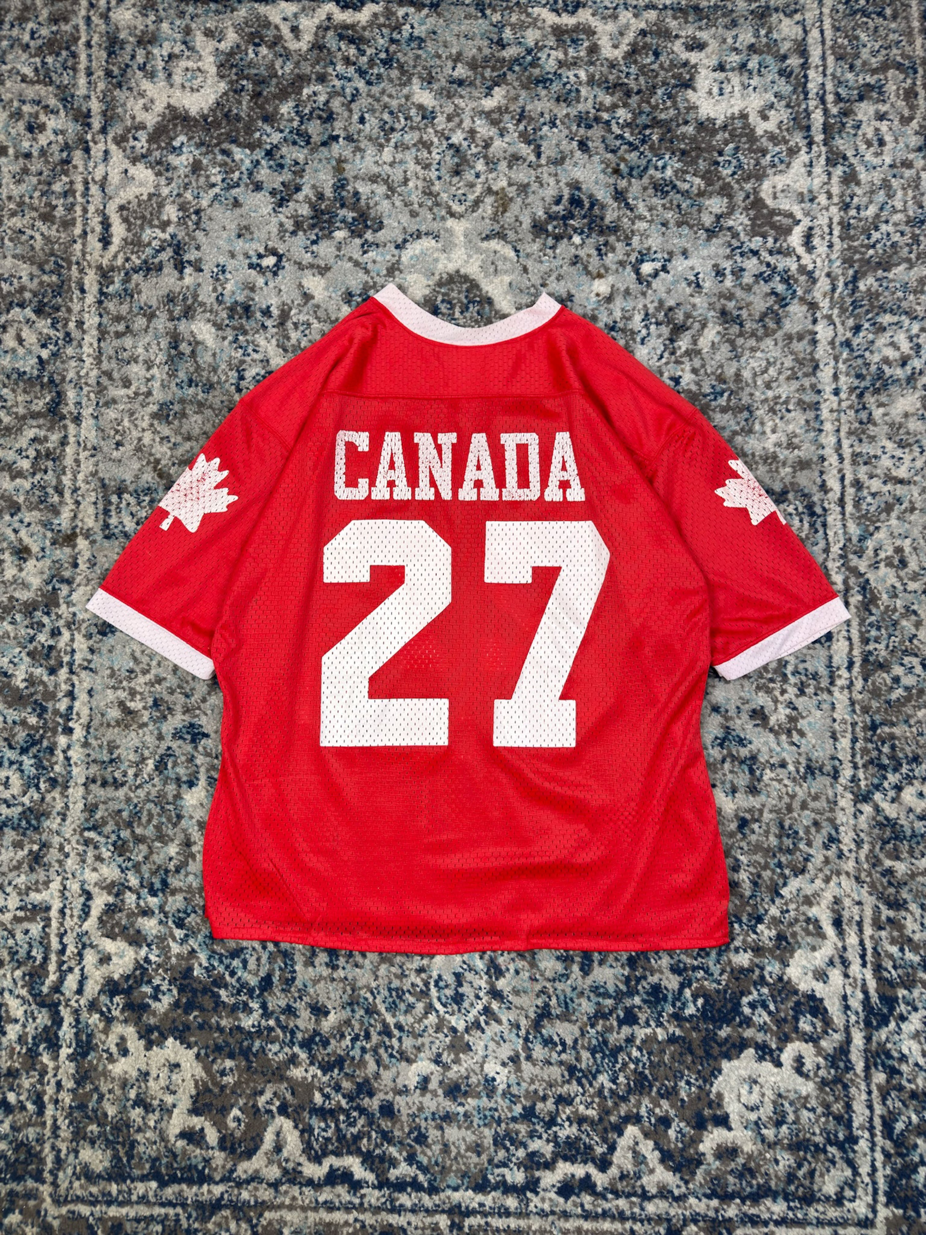 Vintage 80s/90s Canada East #27 Mesh Lacrosse Jersey Size Medium