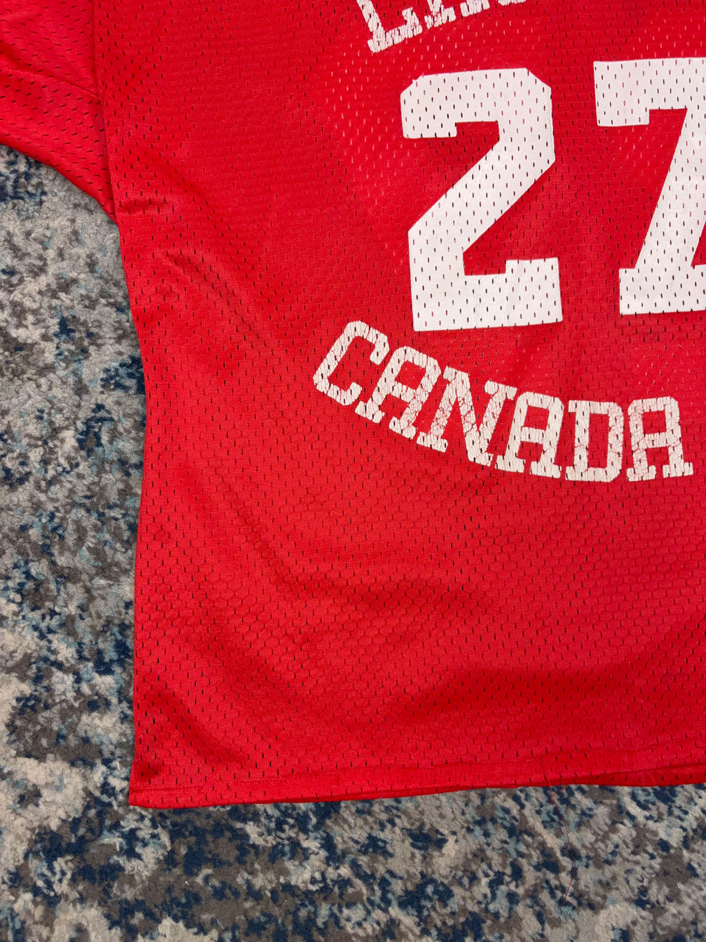 Vintage 80s/90s Canada East #27 Mesh Lacrosse Jersey Size Medium