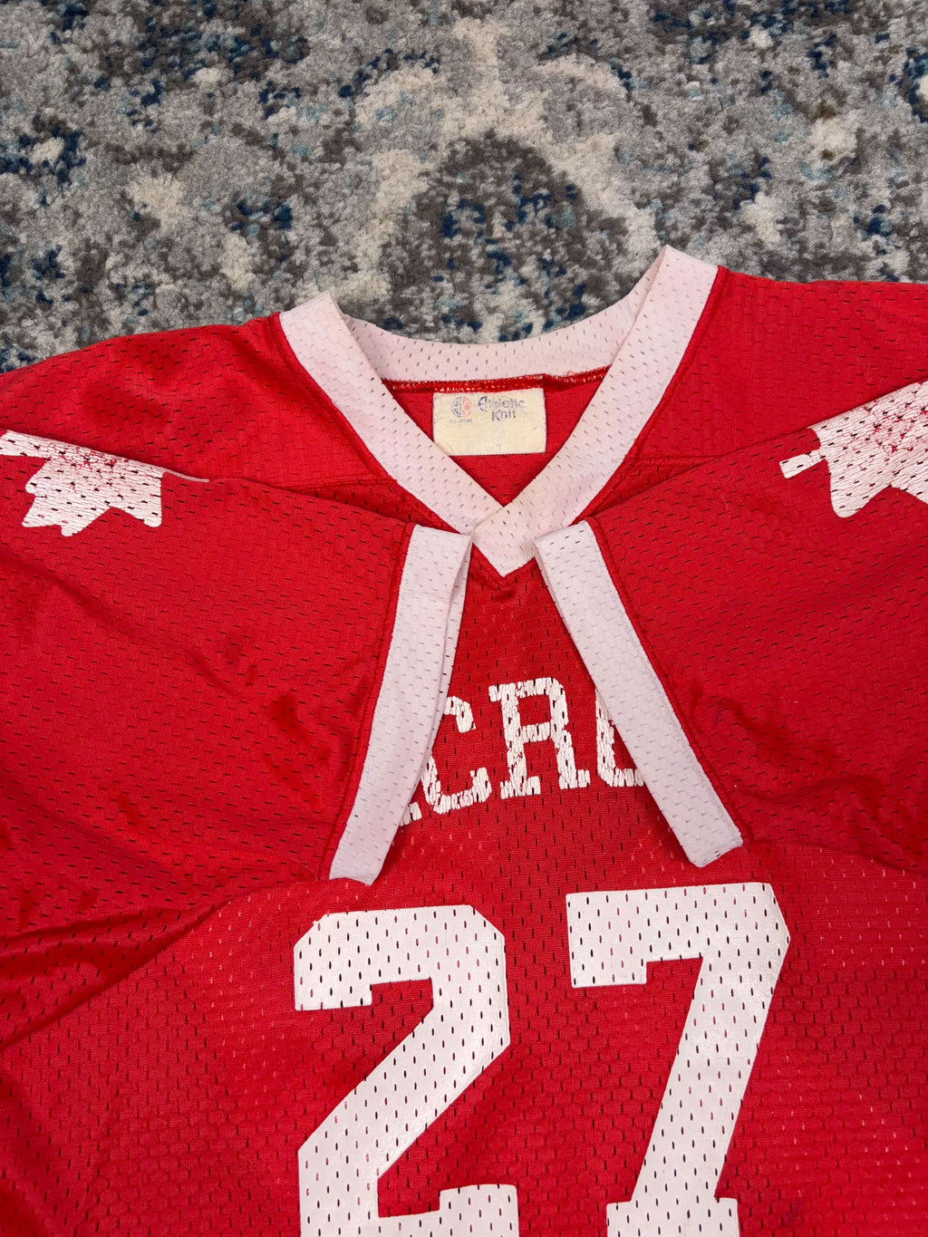 Vintage 80s/90s Canada East #27 Mesh Lacrosse Jersey Size Medium
