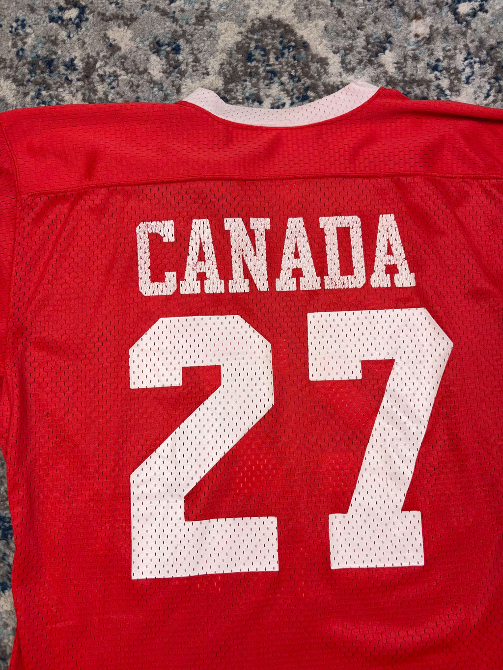 Vintage 80s/90s Canada East #27 Mesh Lacrosse Jersey Size Medium