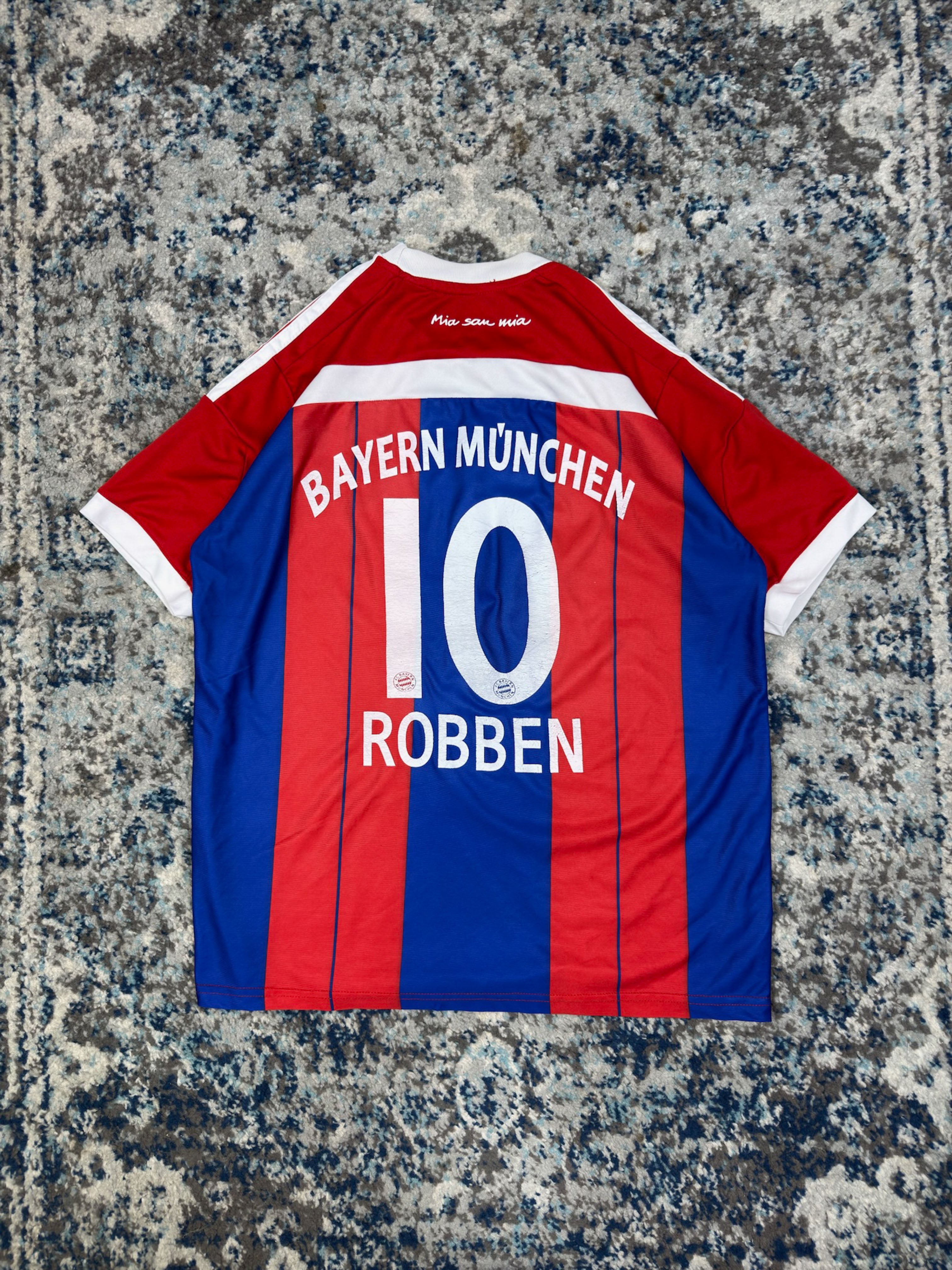 2014-15 Arjen Robben #10 Bayern Munich Home Adidas Soccer Jersey Size Medium