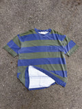 Vintage World Island Striped Single Pocket T-Shirt Size XL