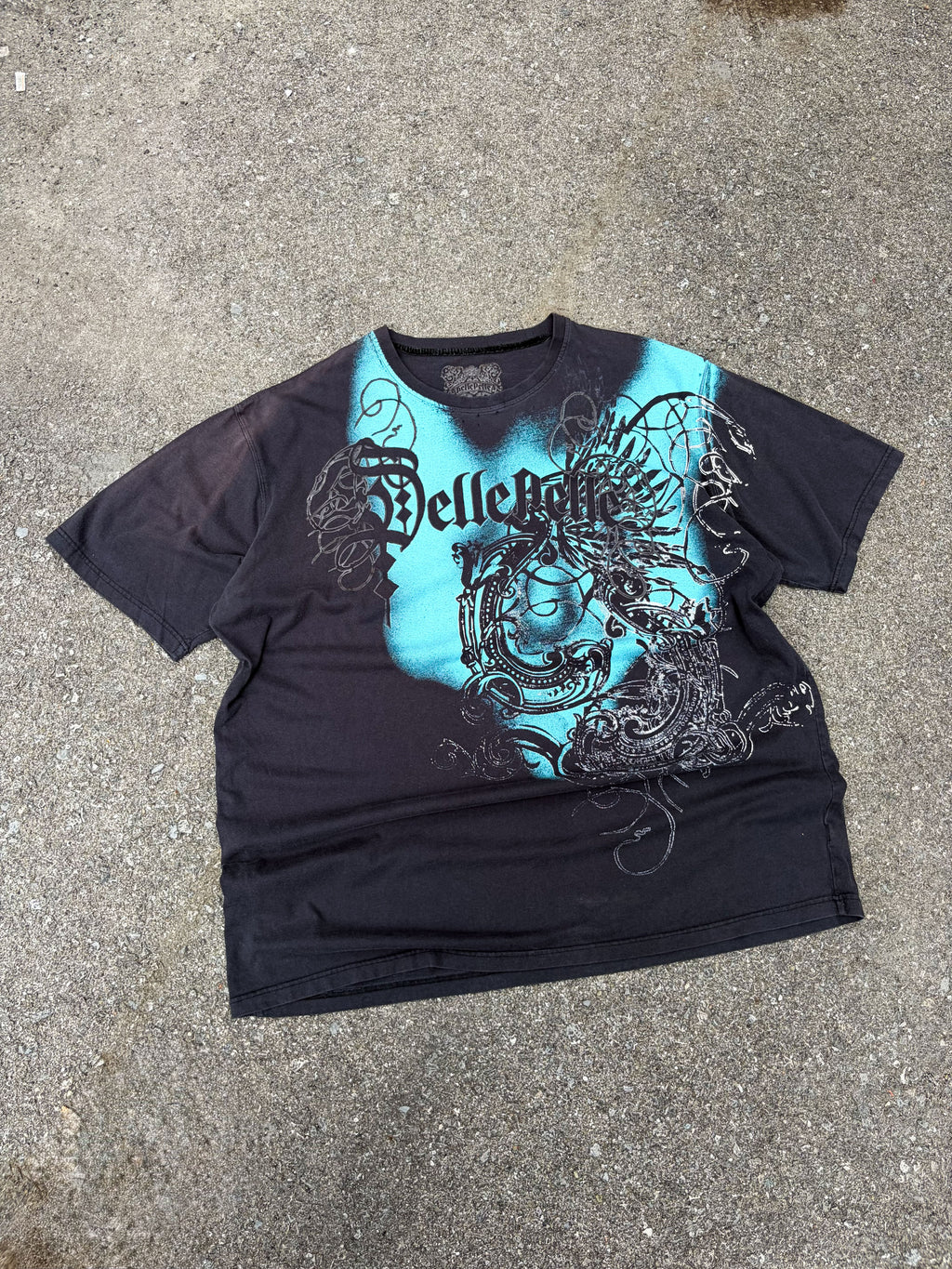 Vintage Y2K Pelle Pelle Cyber Grunge Graphic T-Shirt Size 5XL