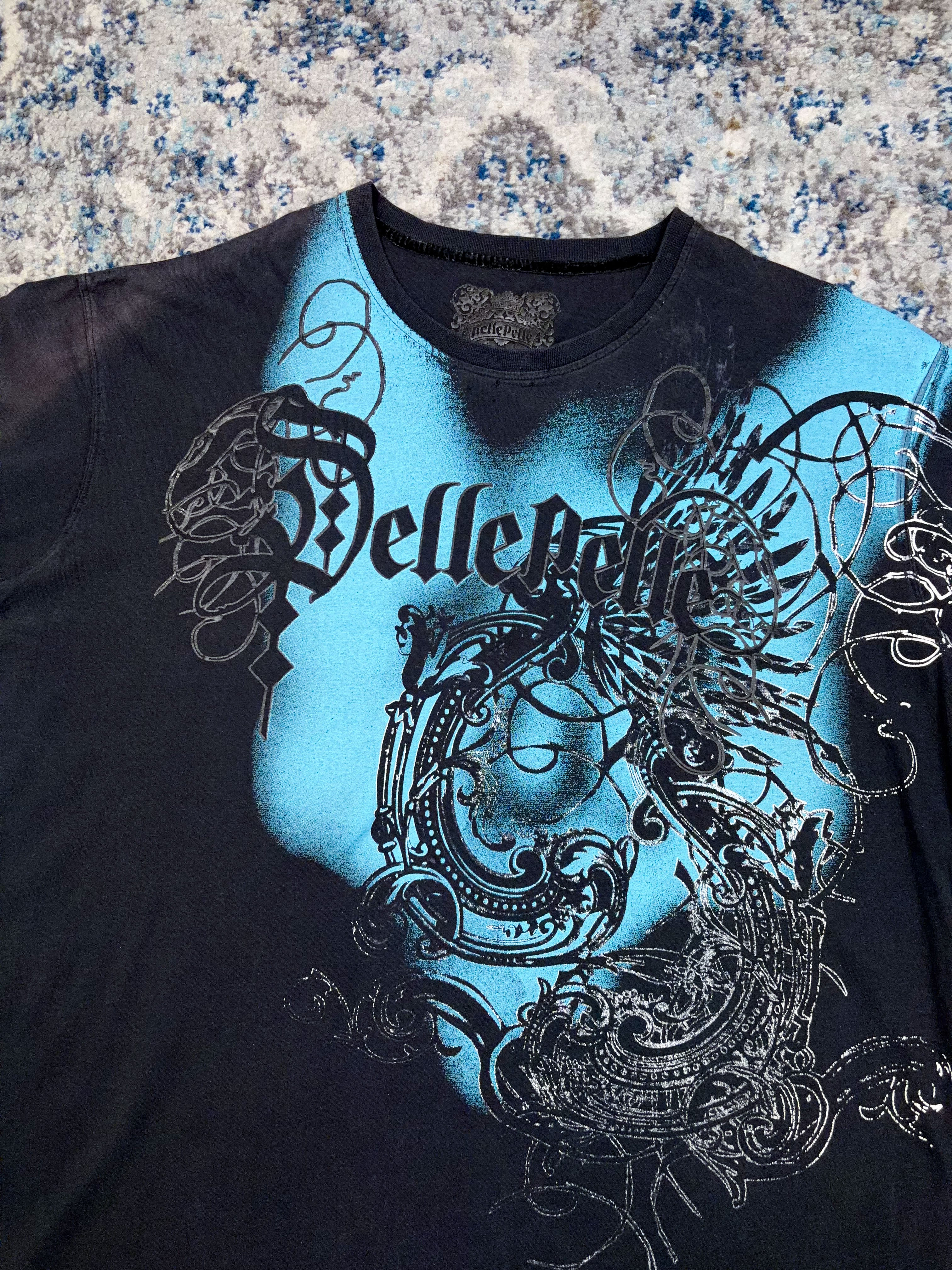Vintage Y2K Pelle Pelle Cyber Grunge Graphic T-Shirt Size 5XL