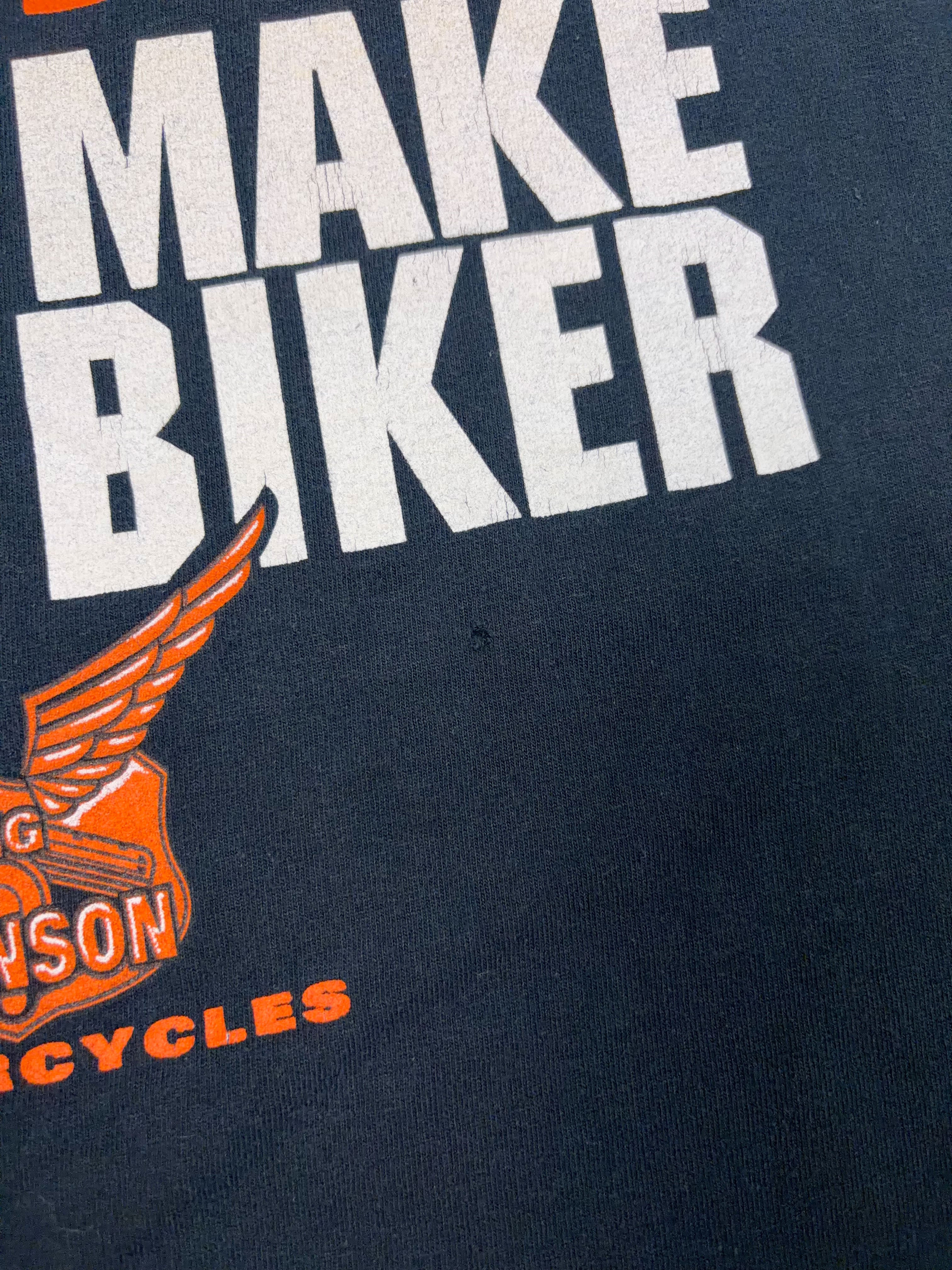 Vintage Y2K Big Johnson Motorcycles Slogan Spellout Graphic T-Shirt Size Large