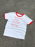 Vintage 1983 Robert Fripp Lecture Series King Crimson Music Ringer T-Shirt Size XS