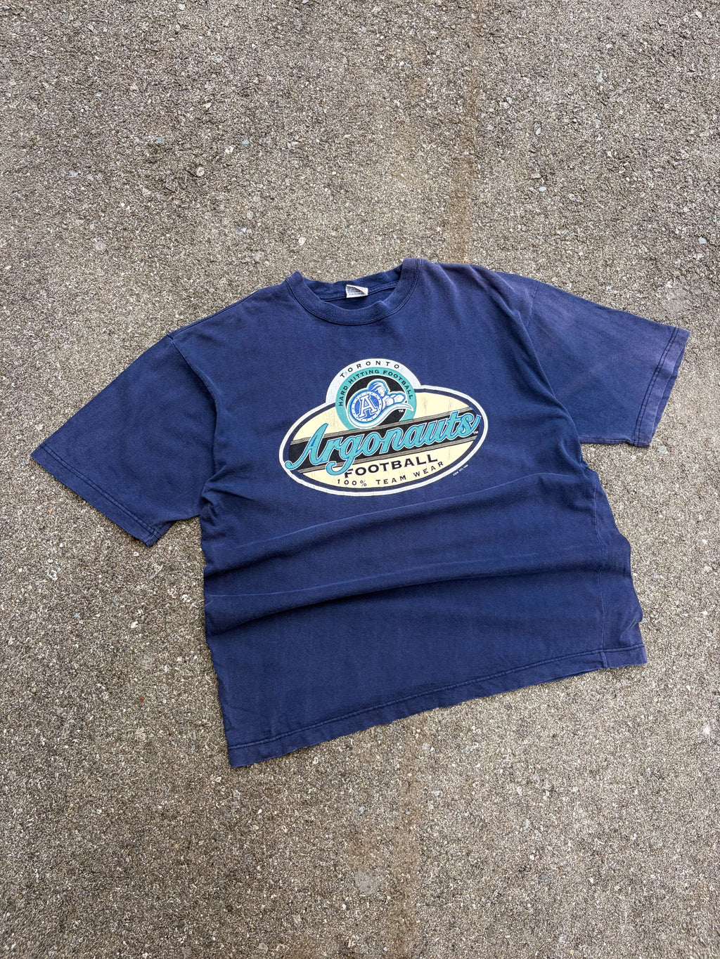 Vintage 1996 Toronto Argonauts CFL Script Spellout Graphic T-Shirt Size XL