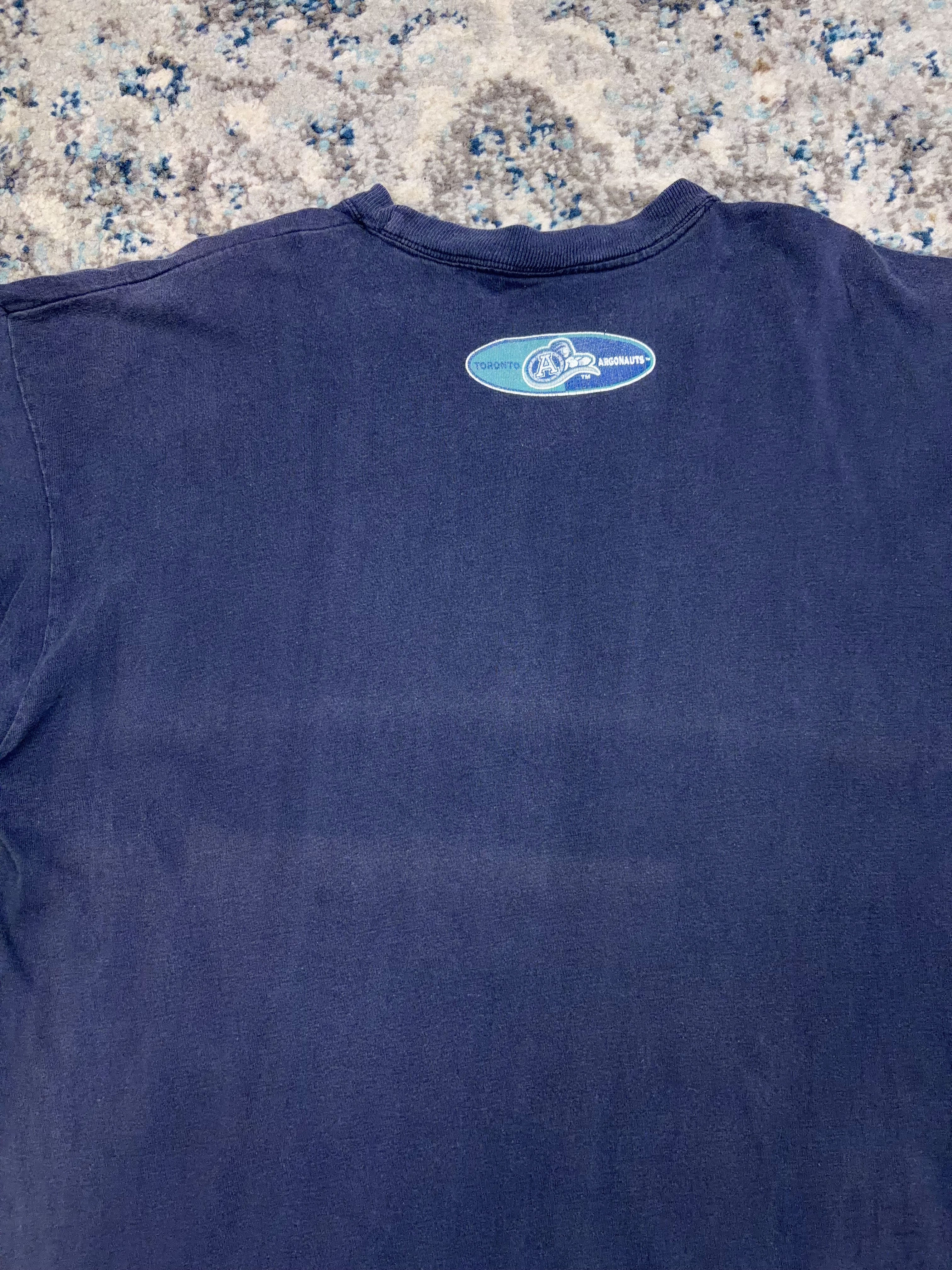 Vintage 1996 Toronto Argonauts CFL Script Spellout Graphic T-Shirt Size XL