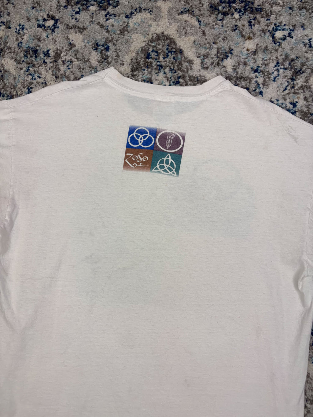 Vintage 90s Led Zeppelin IV Logos Rock Music Promo Spellout T-Shirt Size XL