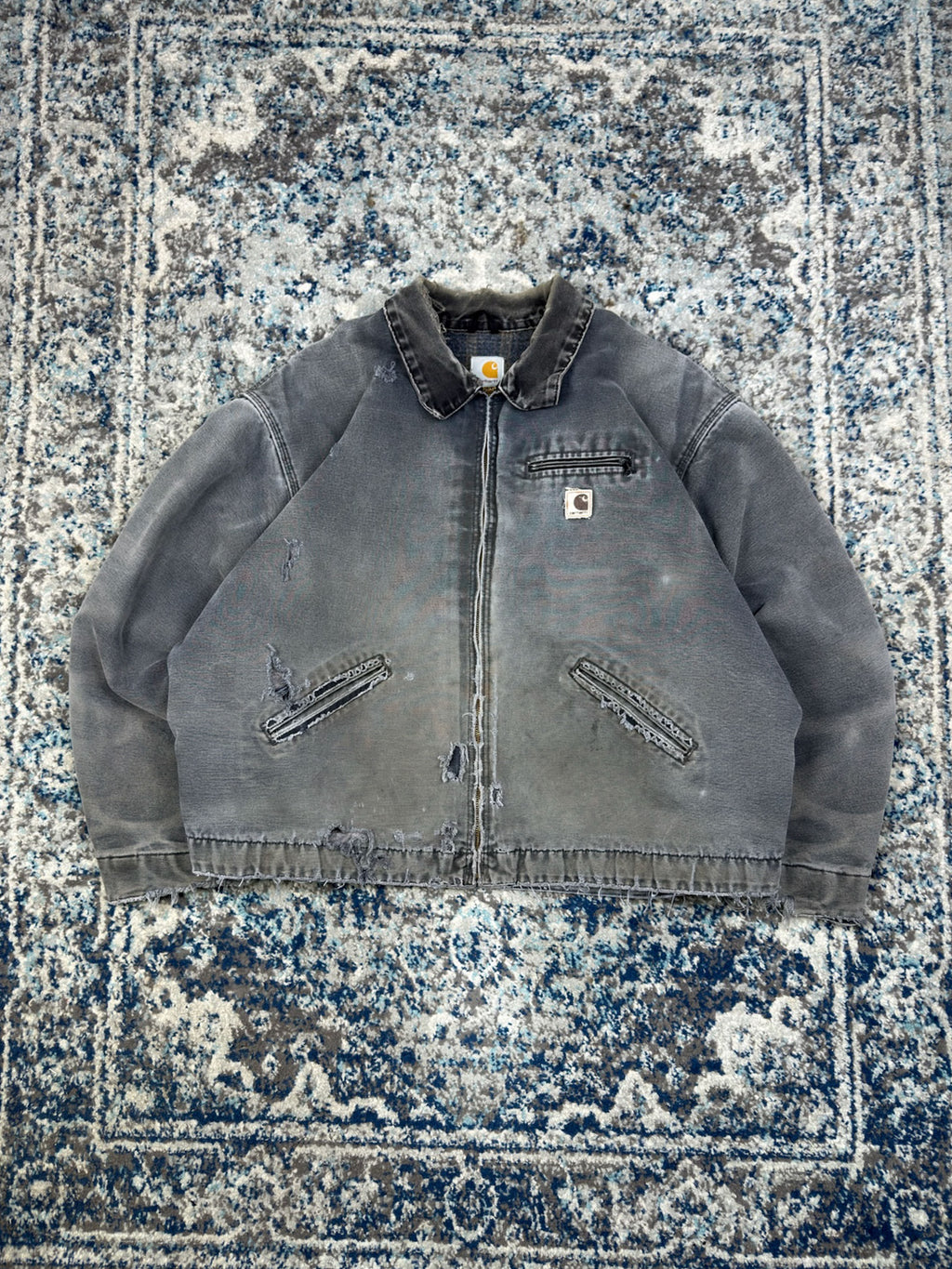 Vintage Carhartt Blanket Lined Canvas Workwear Detroit Jacket J97 PTL Size 4XL