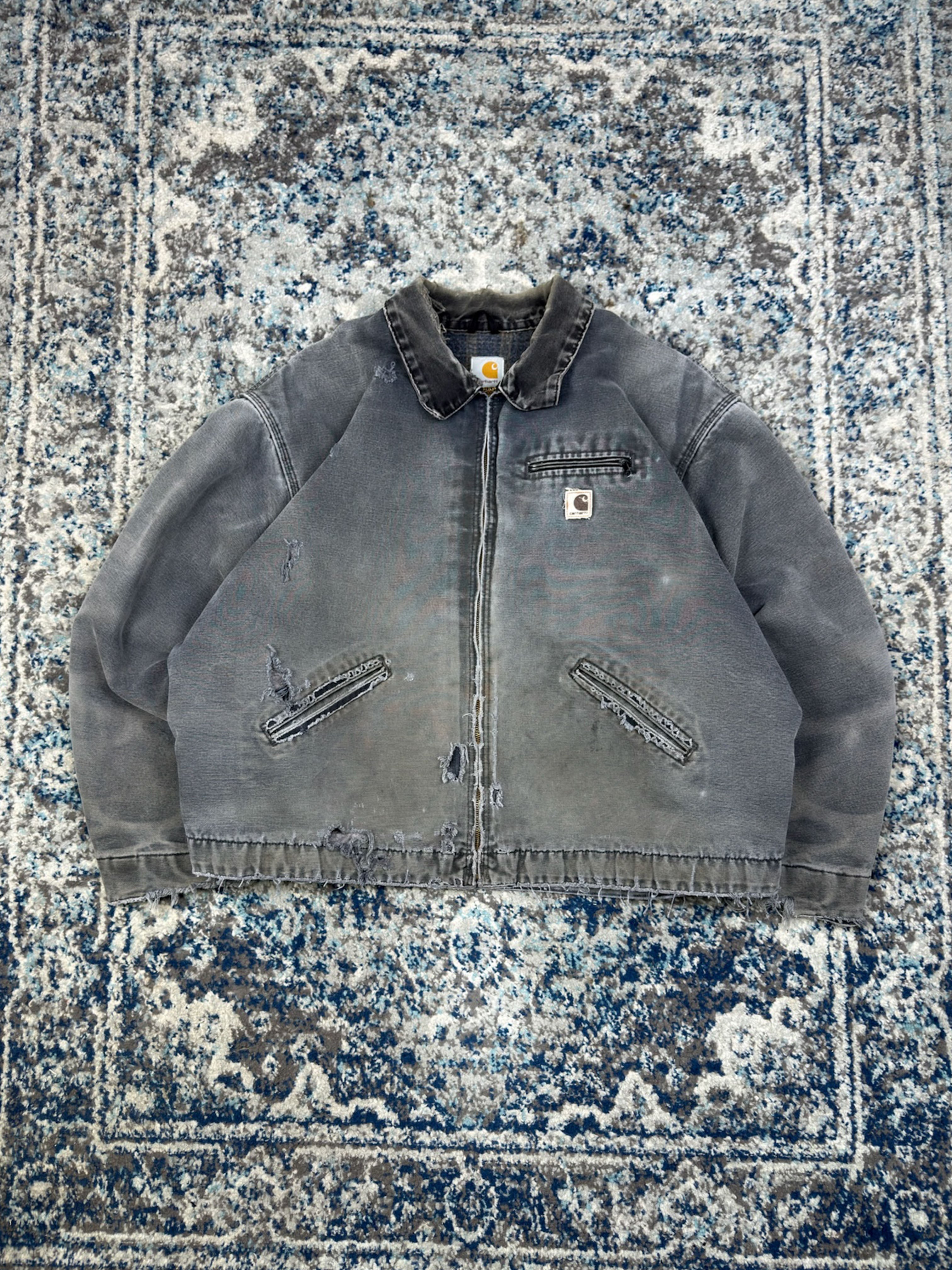 Vintage Carhartt Blanket Lined Canvas Workwear Detroit Jacket J97 PTL Size 4XL