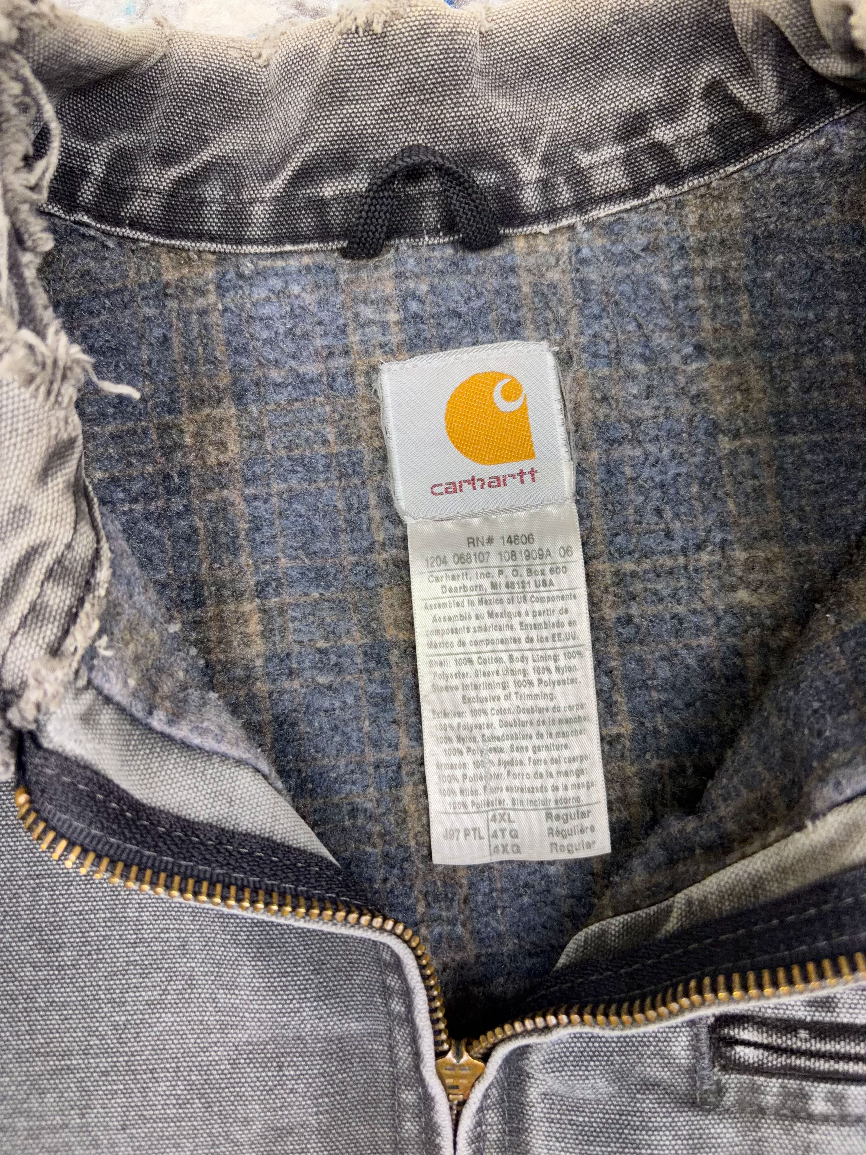 Vintage Carhartt Blanket Lined Canvas Workwear Detroit Jacket J97 PTL Size 4XL