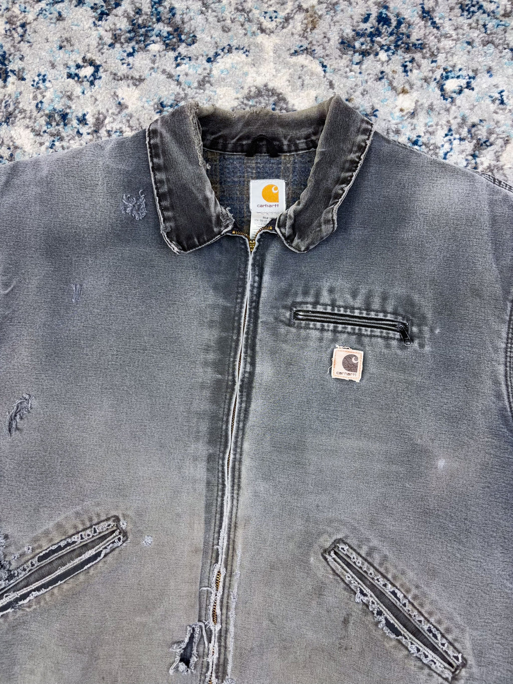 Vintage Carhartt Blanket Lined Canvas Workwear Detroit Jacket J97 PTL Size 4XL