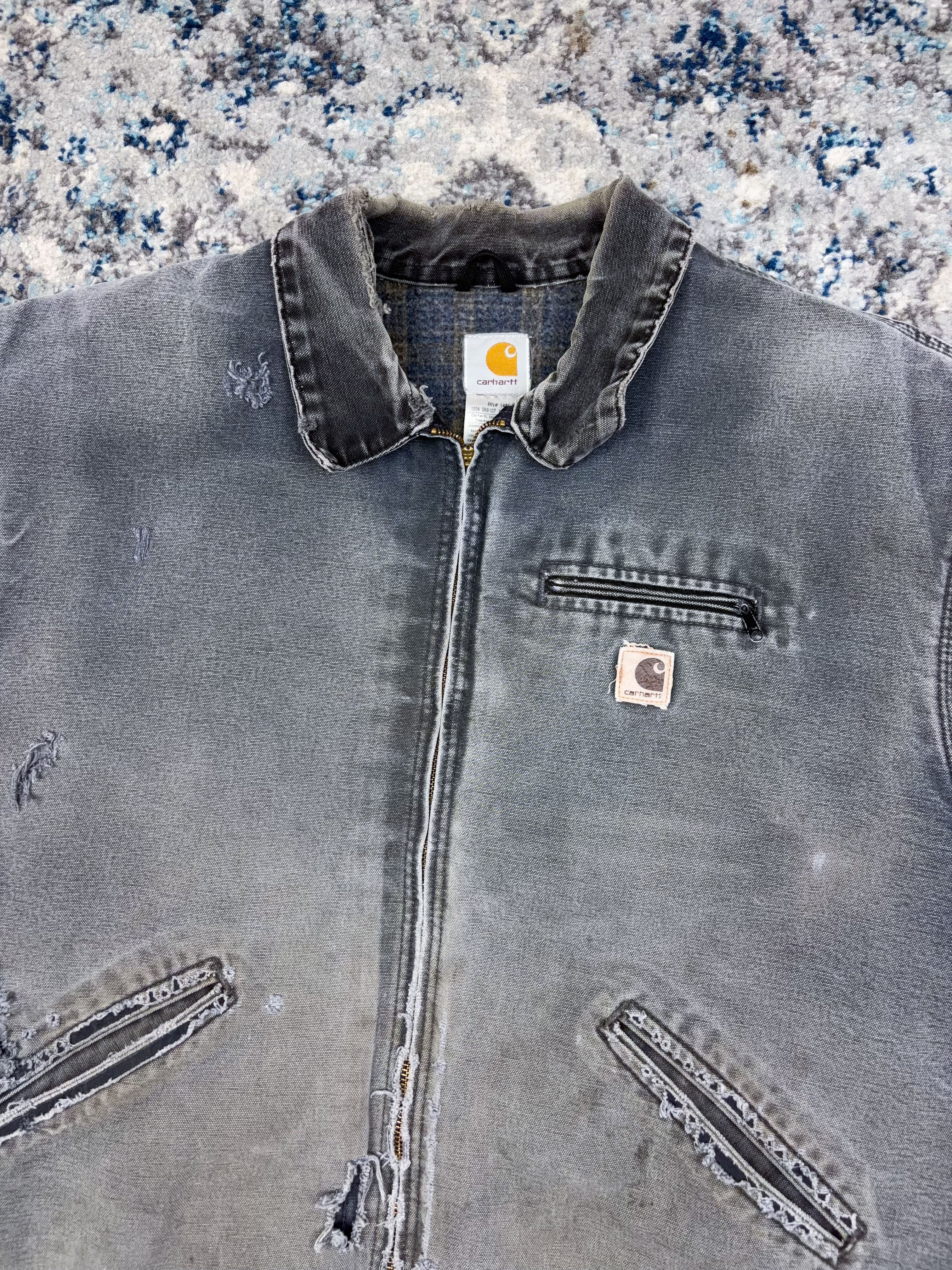 Vintage Carhartt Blanket Lined Canvas Workwear Detroit Jacket J97 PTL Size 4XL