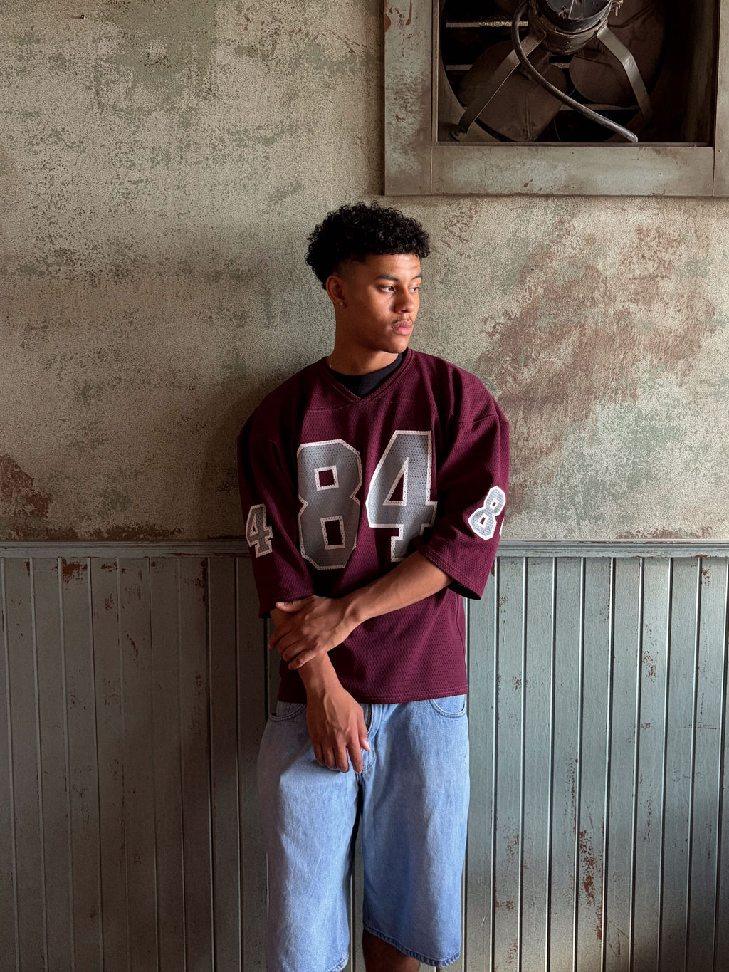 Vintage 80s/90s Centennial Sports #84 Maroon Football Jersey Size Large