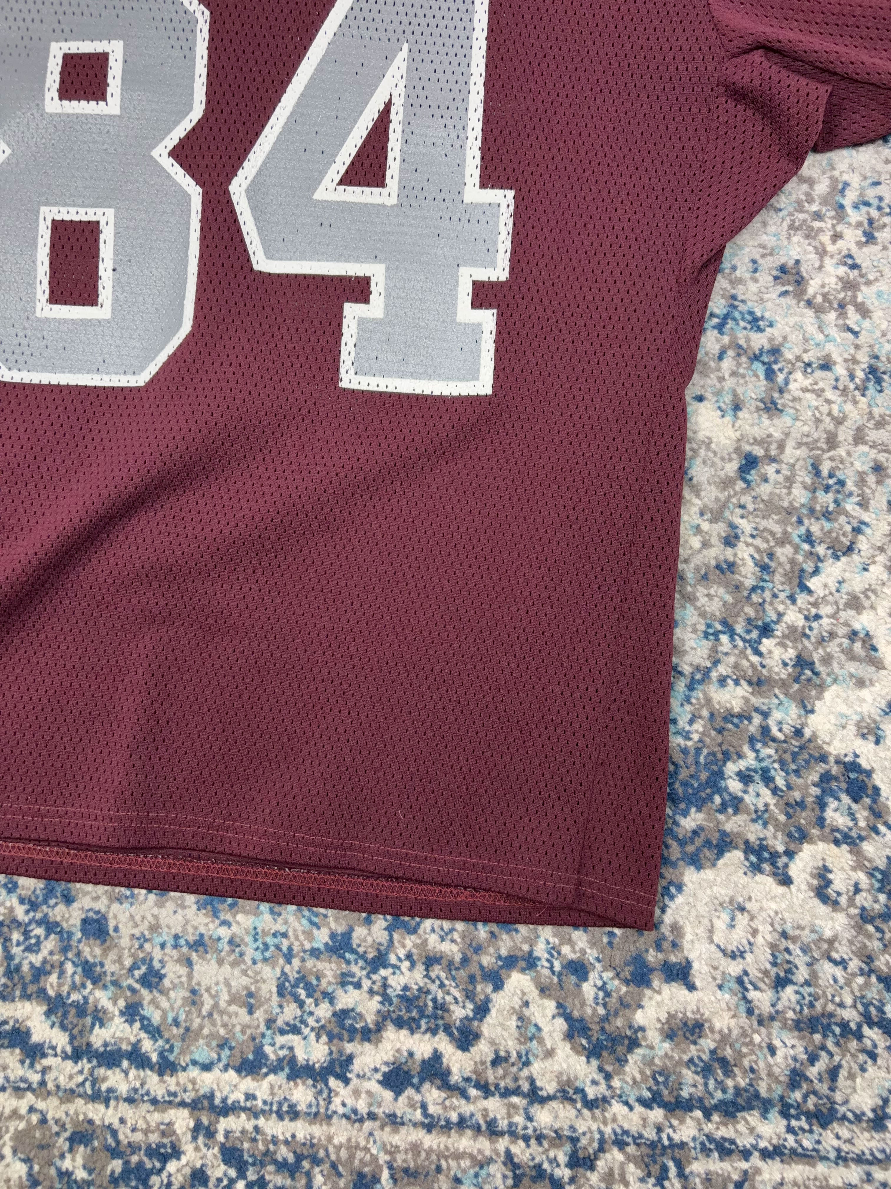 Vintage 80s/90s Centennial Sports #84 Maroon Football Jersey Size Large