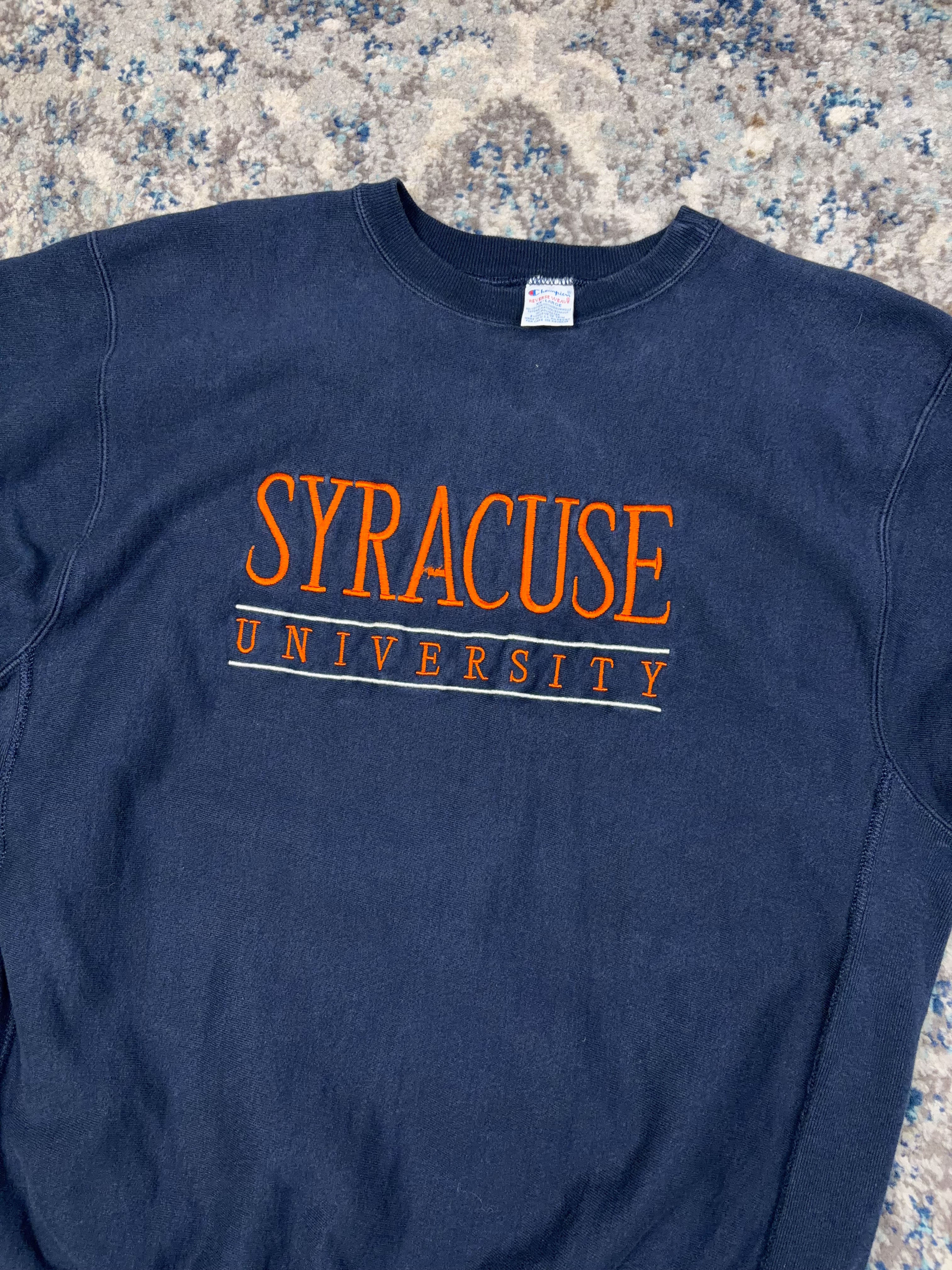 Vintage 90s Syracuse Orangemen NCAA Embroidered Champion Reverse Weave Sweatshirt Size 2XL
