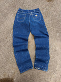 Vintage Carhartt FR Relaxed Fit Dark Wash Denim Workwear Pants Size