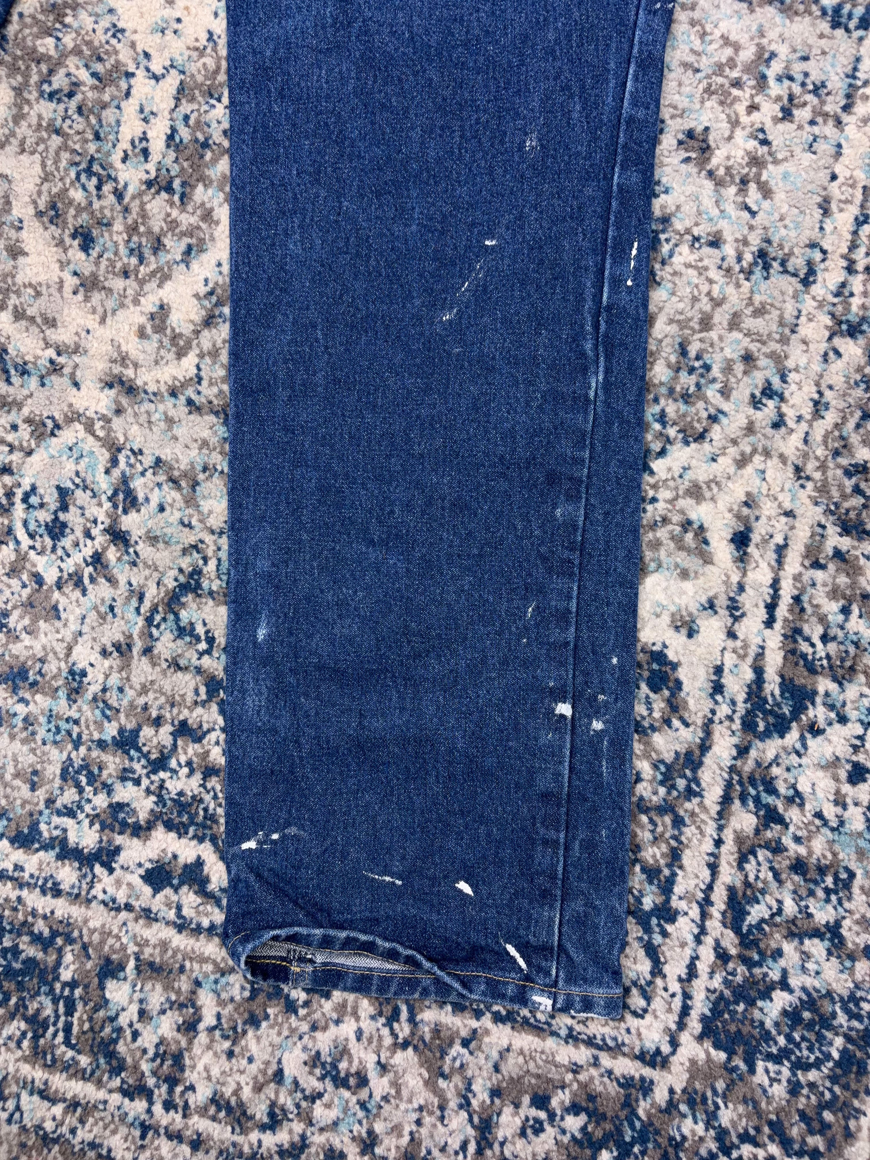 Vintage Carhartt FR Relaxed Fit Dark Wash Denim Workwear Pants Size
