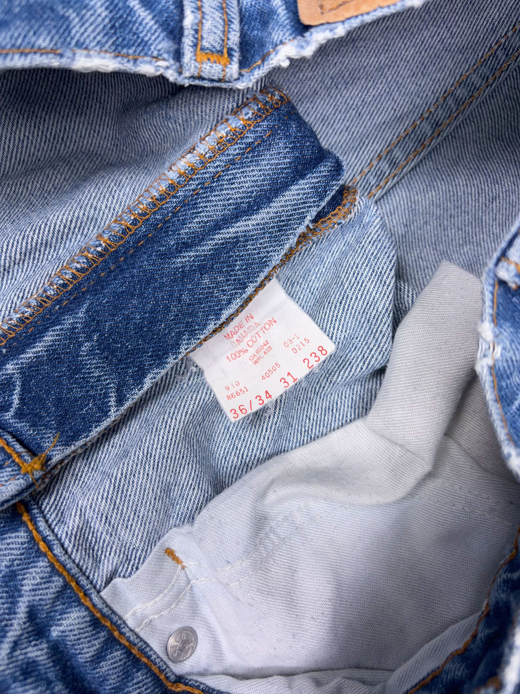 Vintage 90s Levis Orange Tab Straight Fit Light Wash Denim Pants Size 33