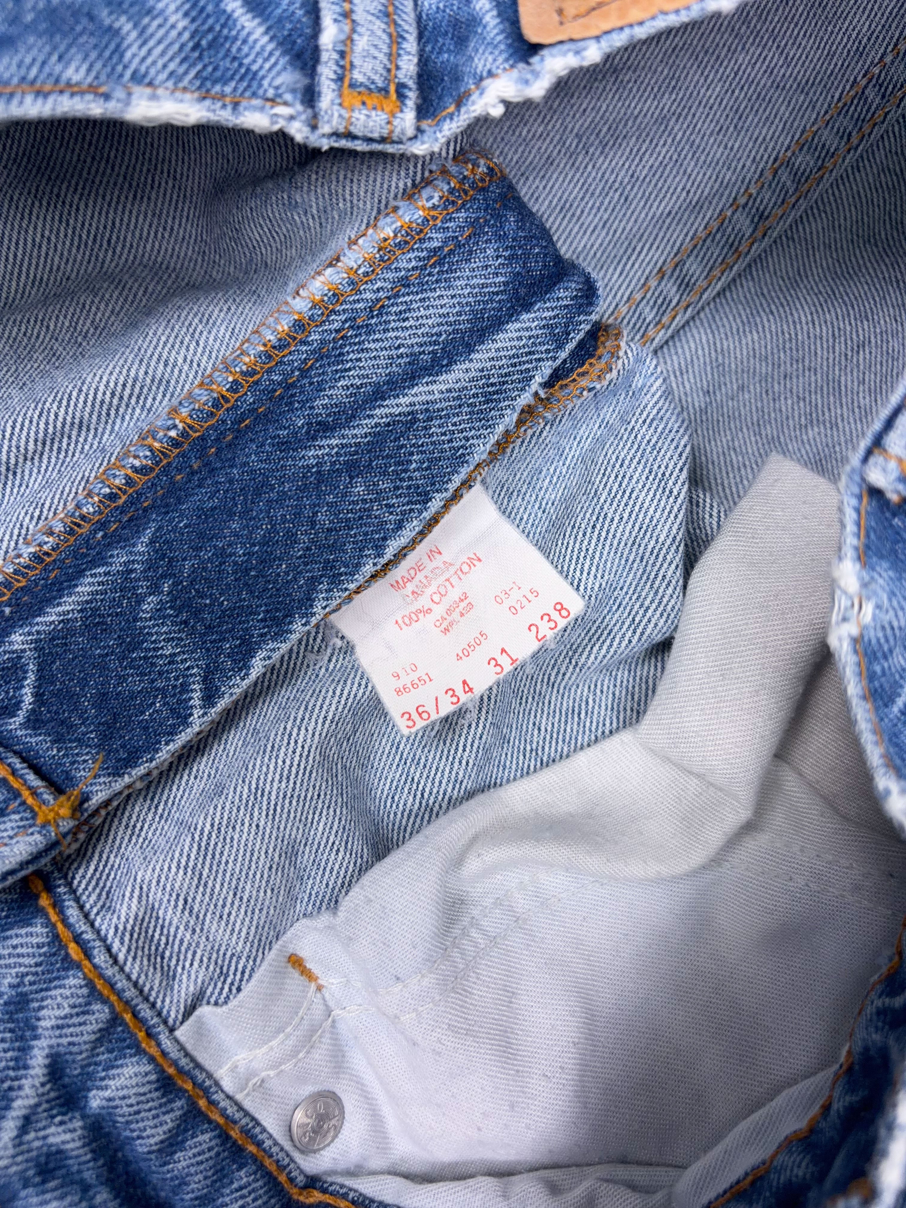 Vintage 90s Levis Orange Tab Straight Fit Light Wash Denim Pants Size 33