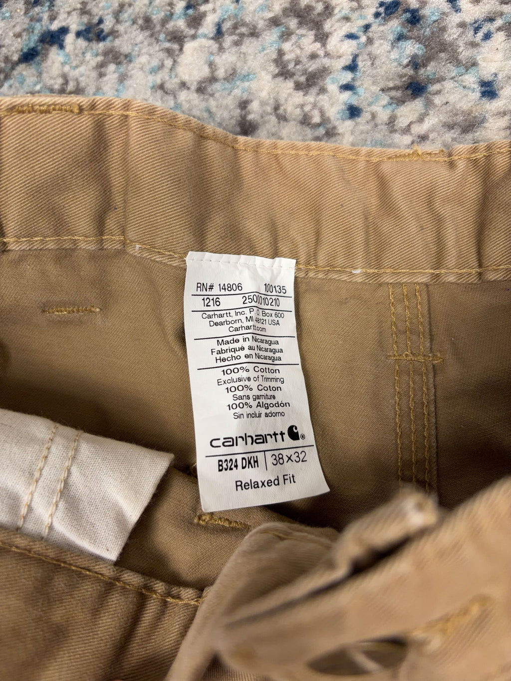 Vintage Carhartt Relaxed Fit Canvas Workwear Carpenter Pants Size 36