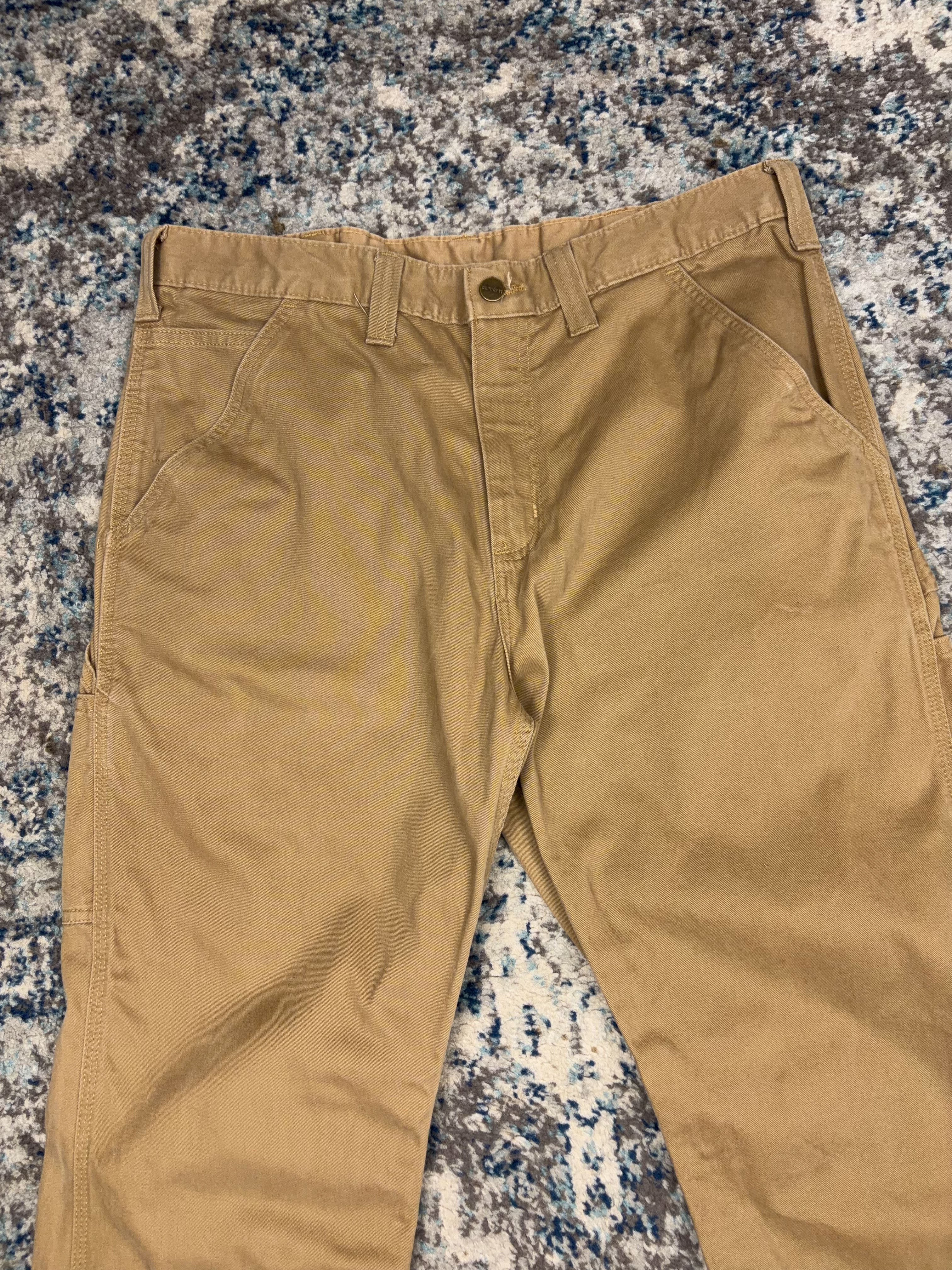 Vintage Carhartt Relaxed Fit Canvas Workwear Carpenter Pants Size 36