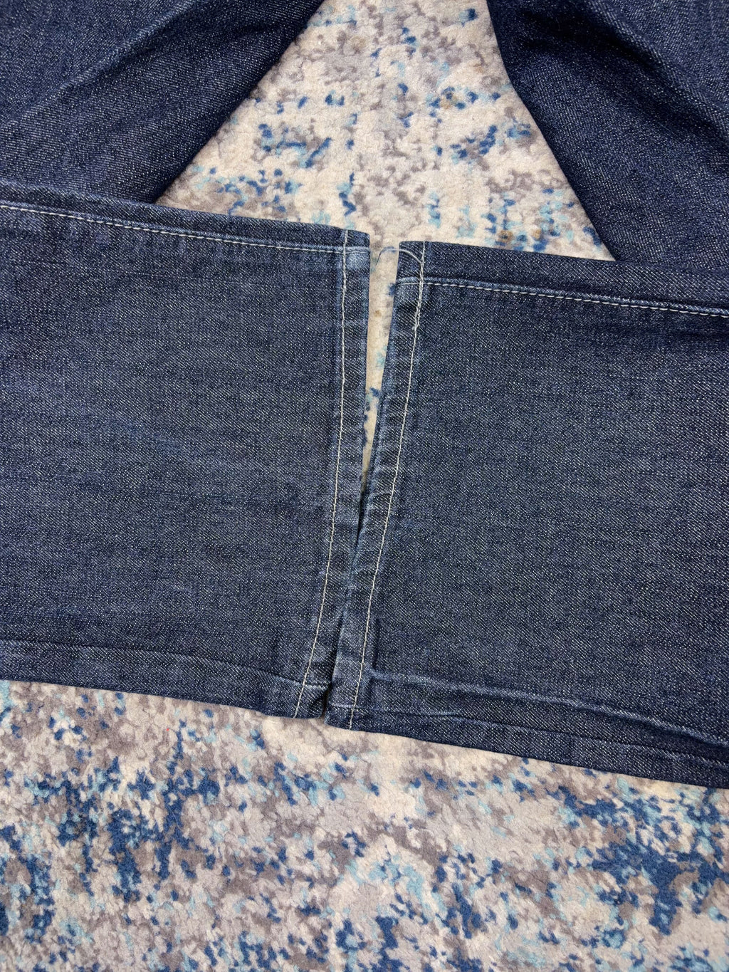 Vintage Y2K Red Ape Argyle Plaid Pocket Stitch Dark Wash Denim Pants Size 35