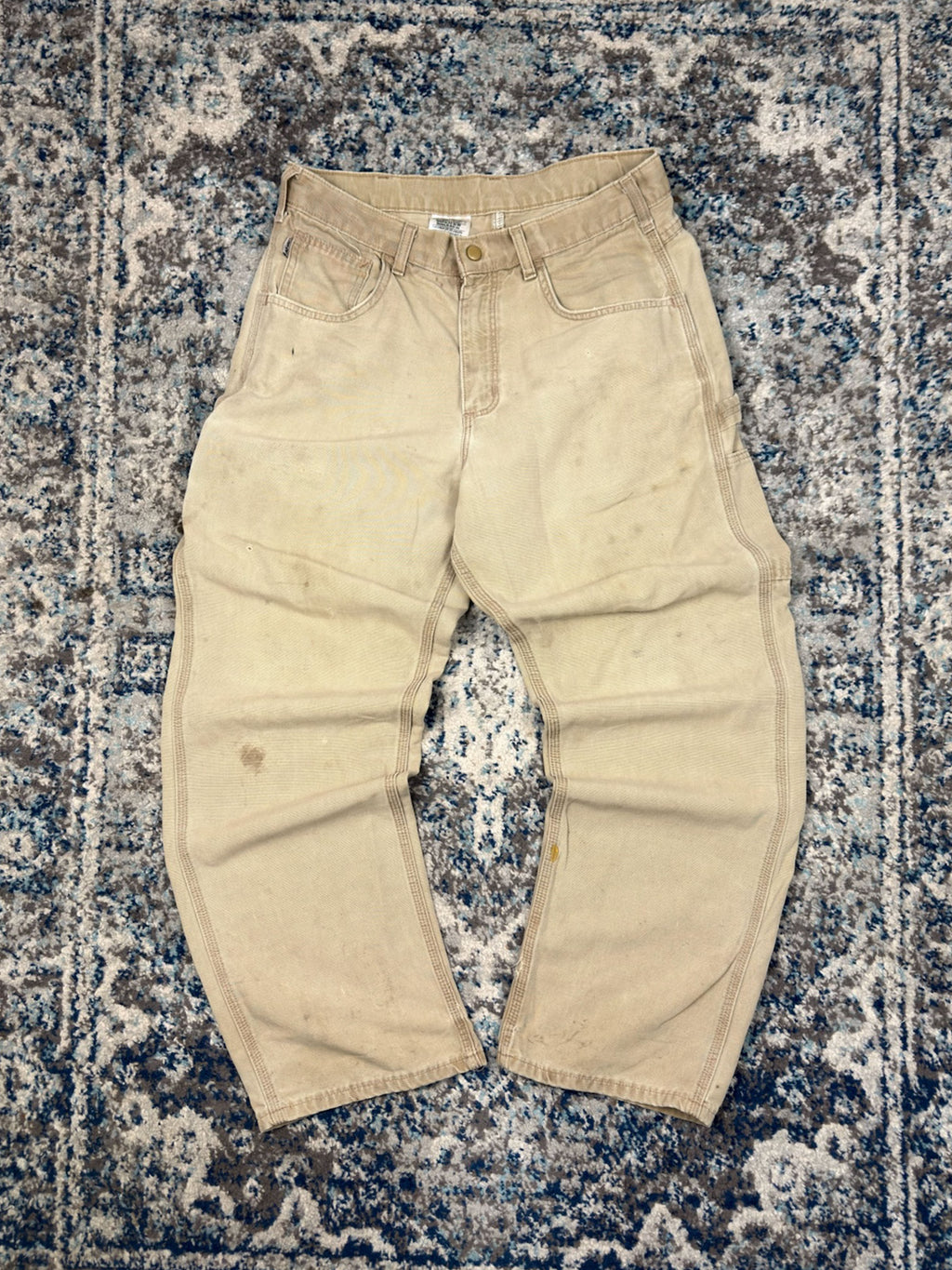 Vintage Carhartt FR Canvas Workwear Carpenter Pants Size 33