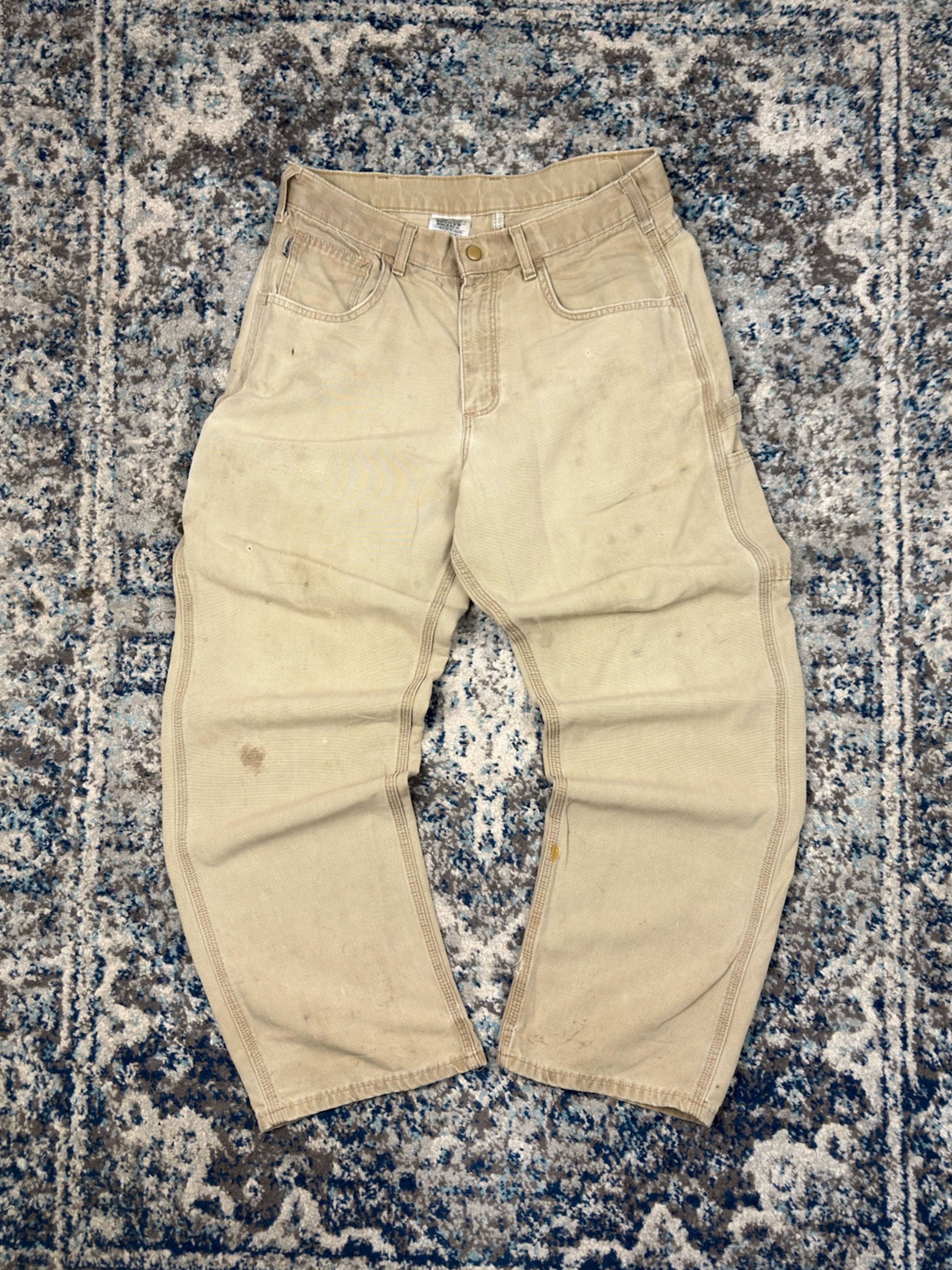 Vintage Carhartt FR Canvas Workwear Carpenter Pants Size 33