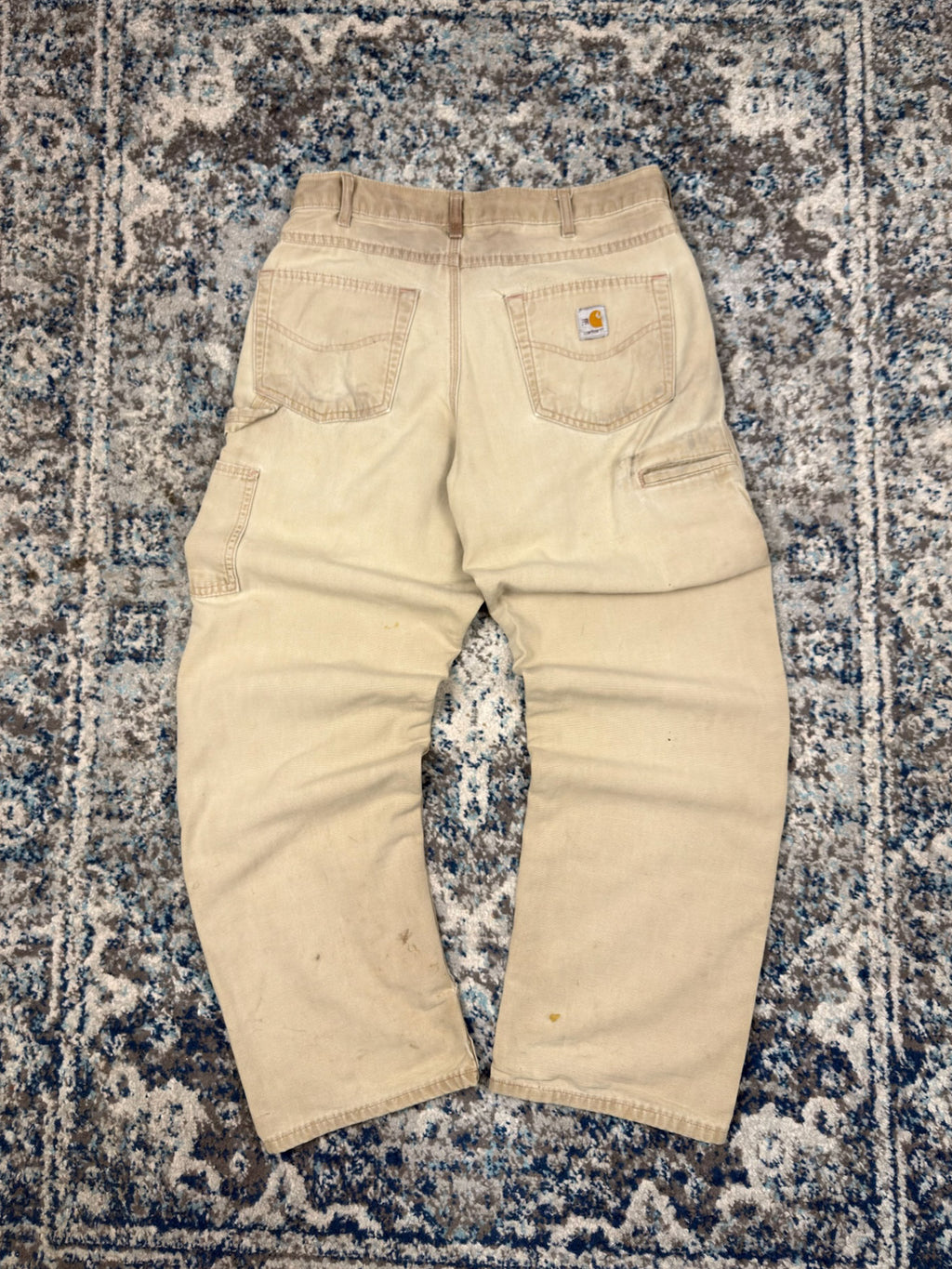 Vintage Carhartt FR Canvas Workwear Carpenter Pants Size 33
