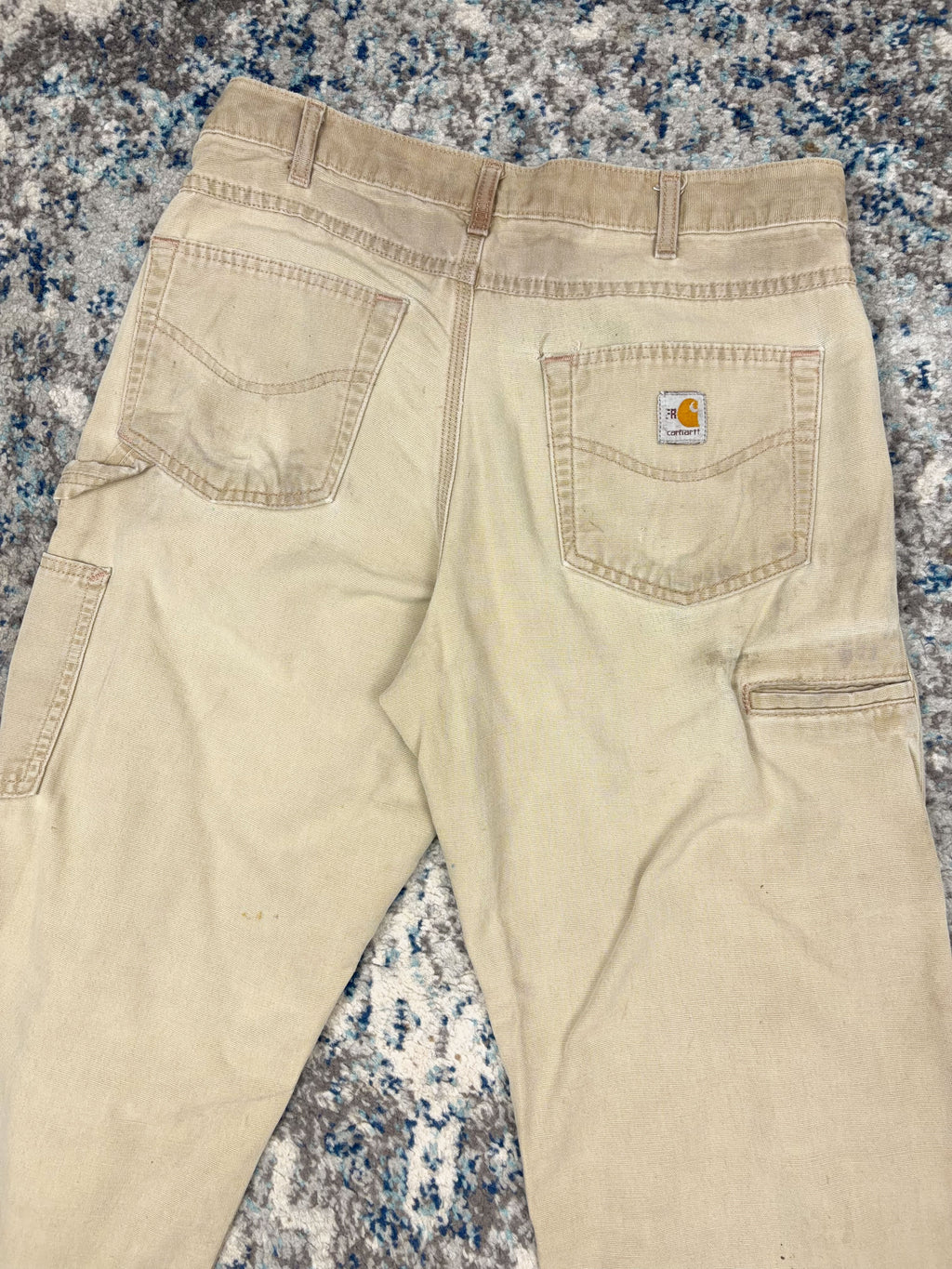 Vintage Carhartt FR Canvas Workwear Carpenter Pants Size 33
