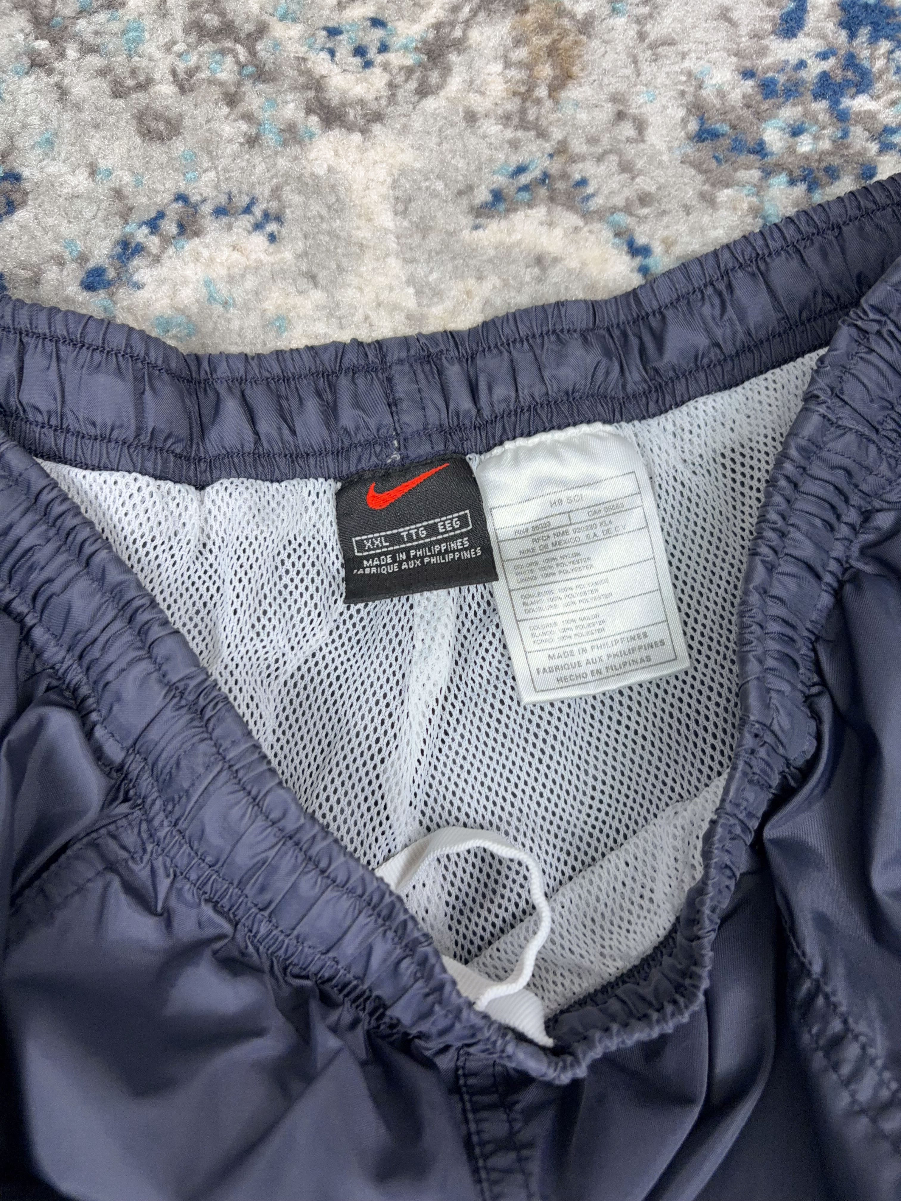 Vintage Nike Embroidered Mini Swoosh Mesh Lined Windbreaker Pants Size 2XL