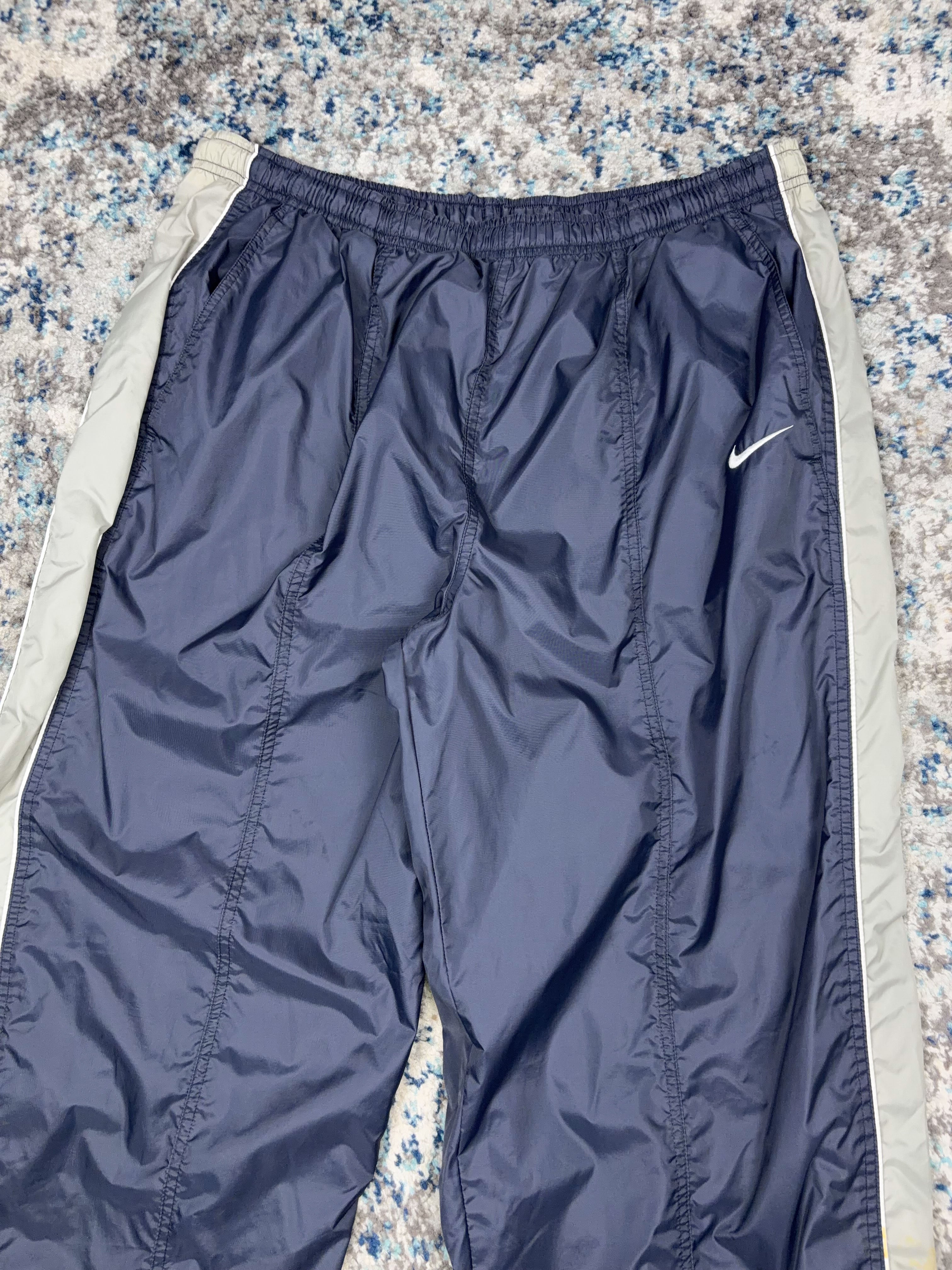 Vintage Nike Embroidered Mini Swoosh Mesh Lined Windbreaker Pants Size 2XL